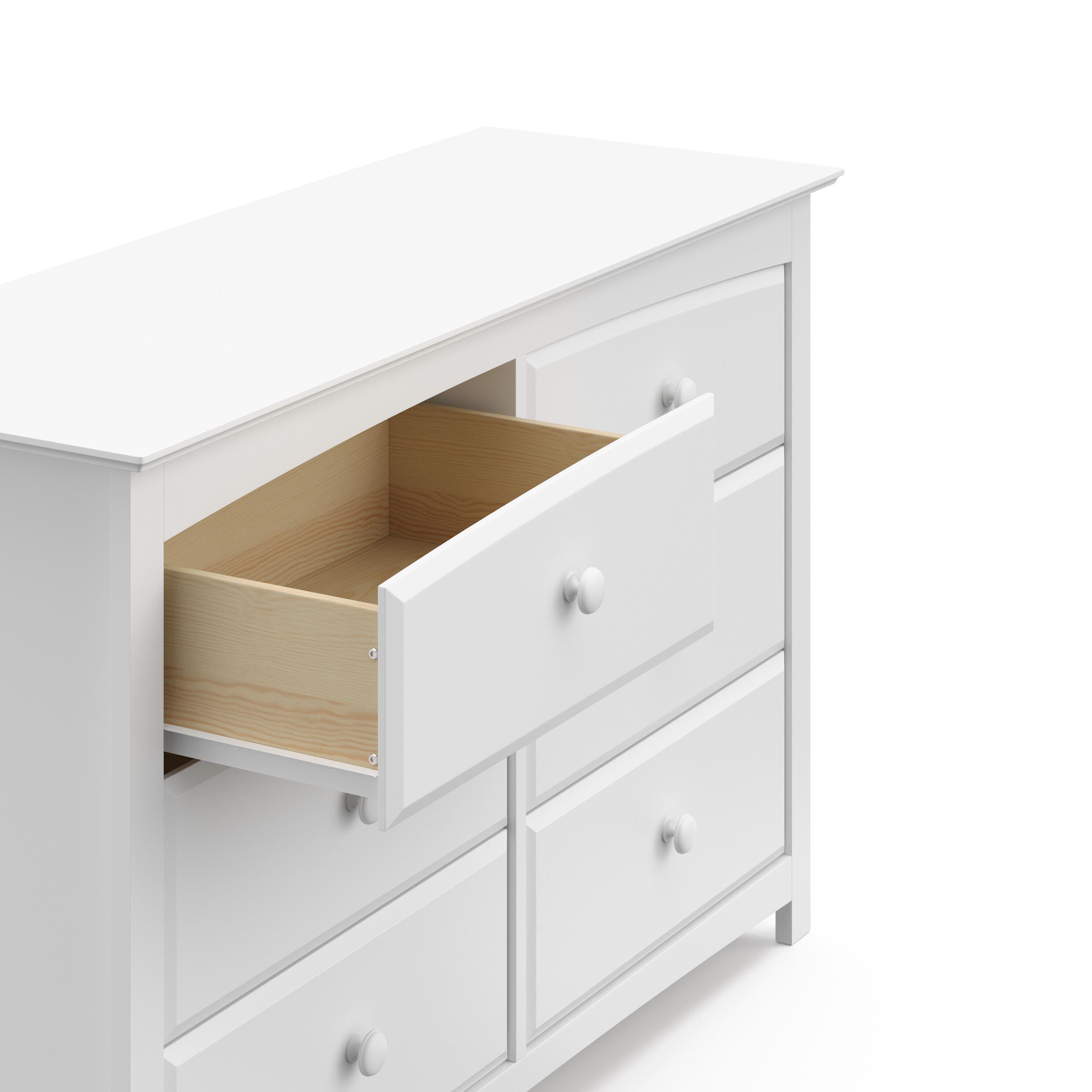 Storkcraft Kenton 6 Drawer Double Dresser, White, large