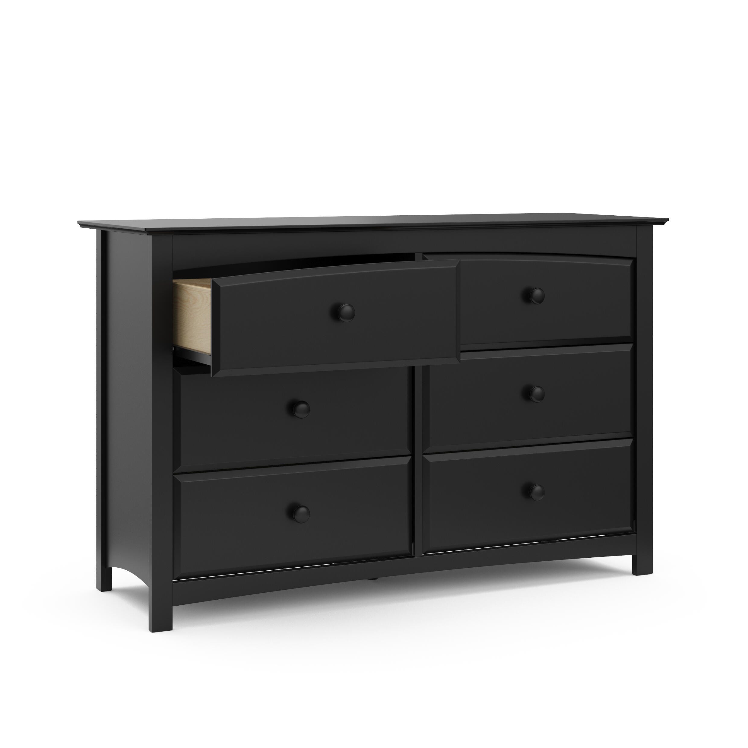 Storkcraft Kenton 6 Drawer Double Dresser, Black, large