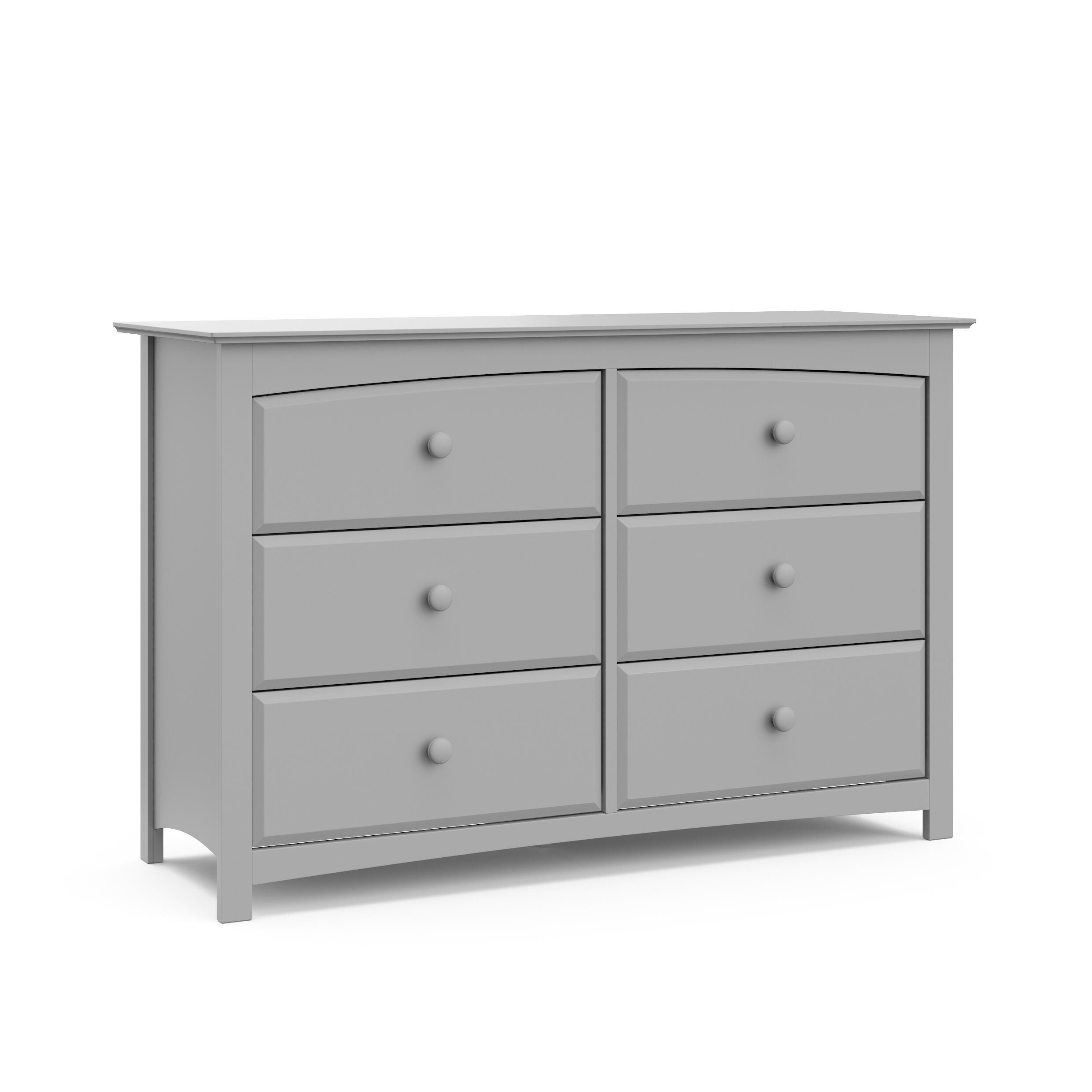 Storkcraft Kenton 6 Drawer Double Dresser, Pebble Gray, large