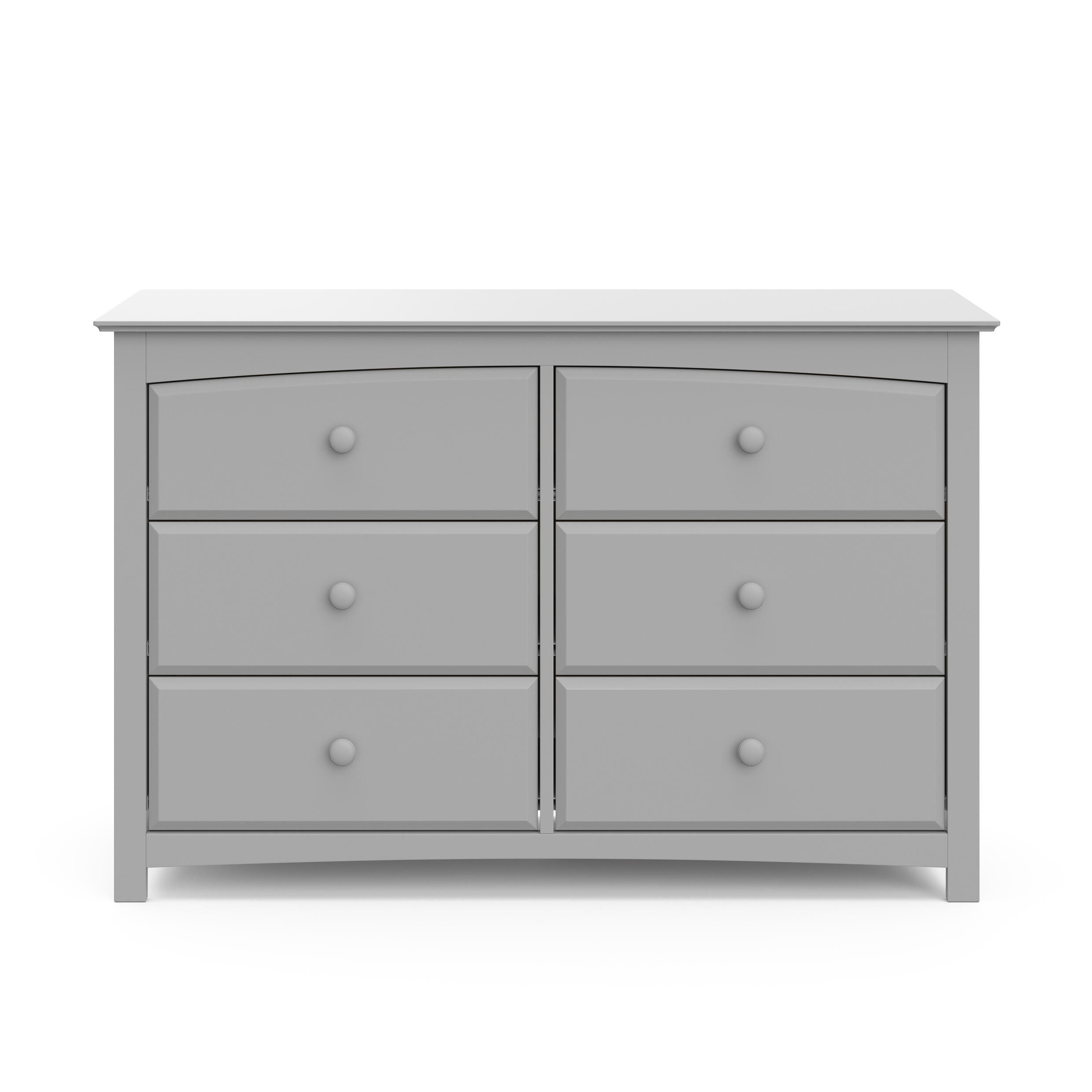 Storkcraft Kenton 6 Drawer Double Dresser, Pebble Gray, large
