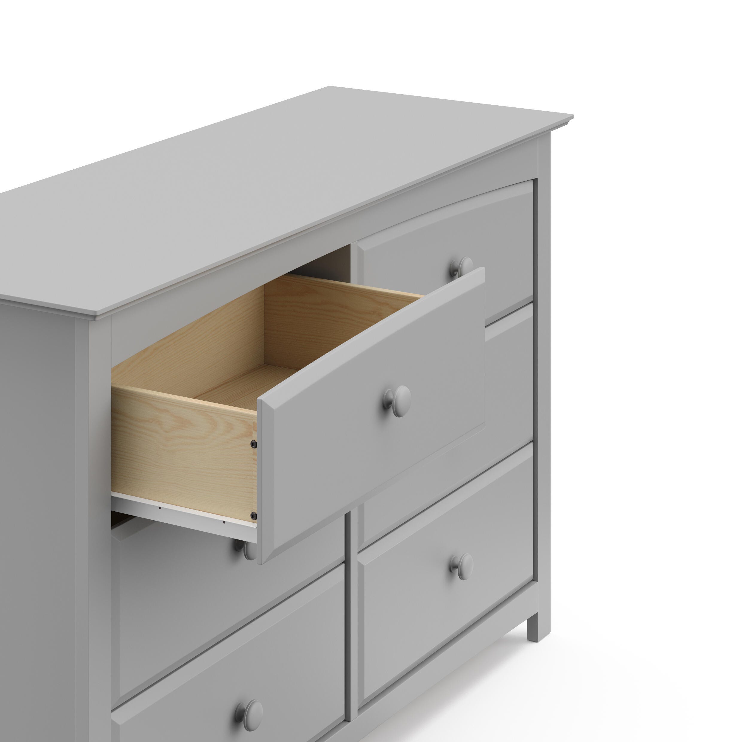 Storkcraft Kenton 6 Drawer Double Dresser, Pebble Gray, large