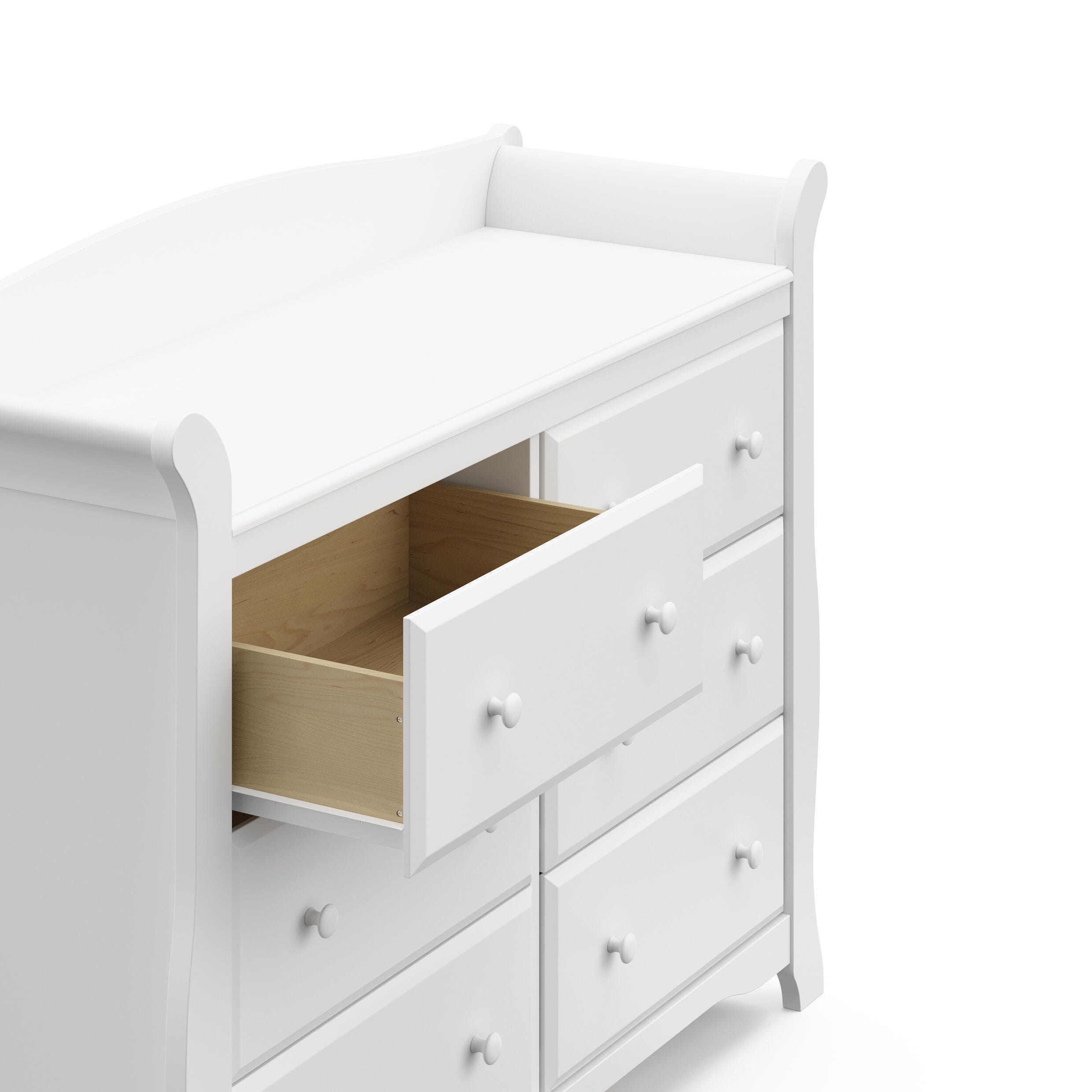 Storkcraft Avalon 6 Drawer Double Dresser, White, large