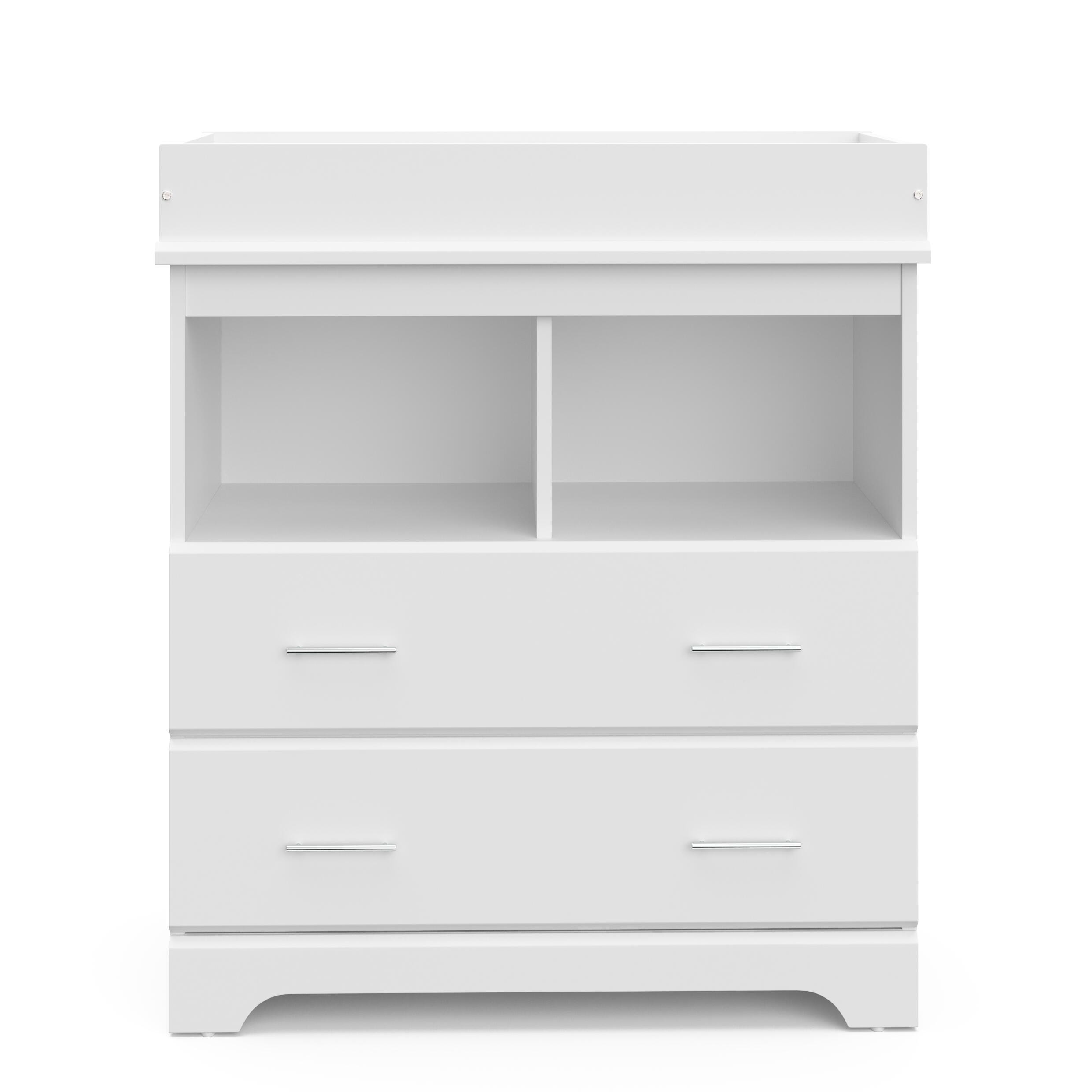 Storkcraft Brookside 2-Drawer Changing Chest, White, large