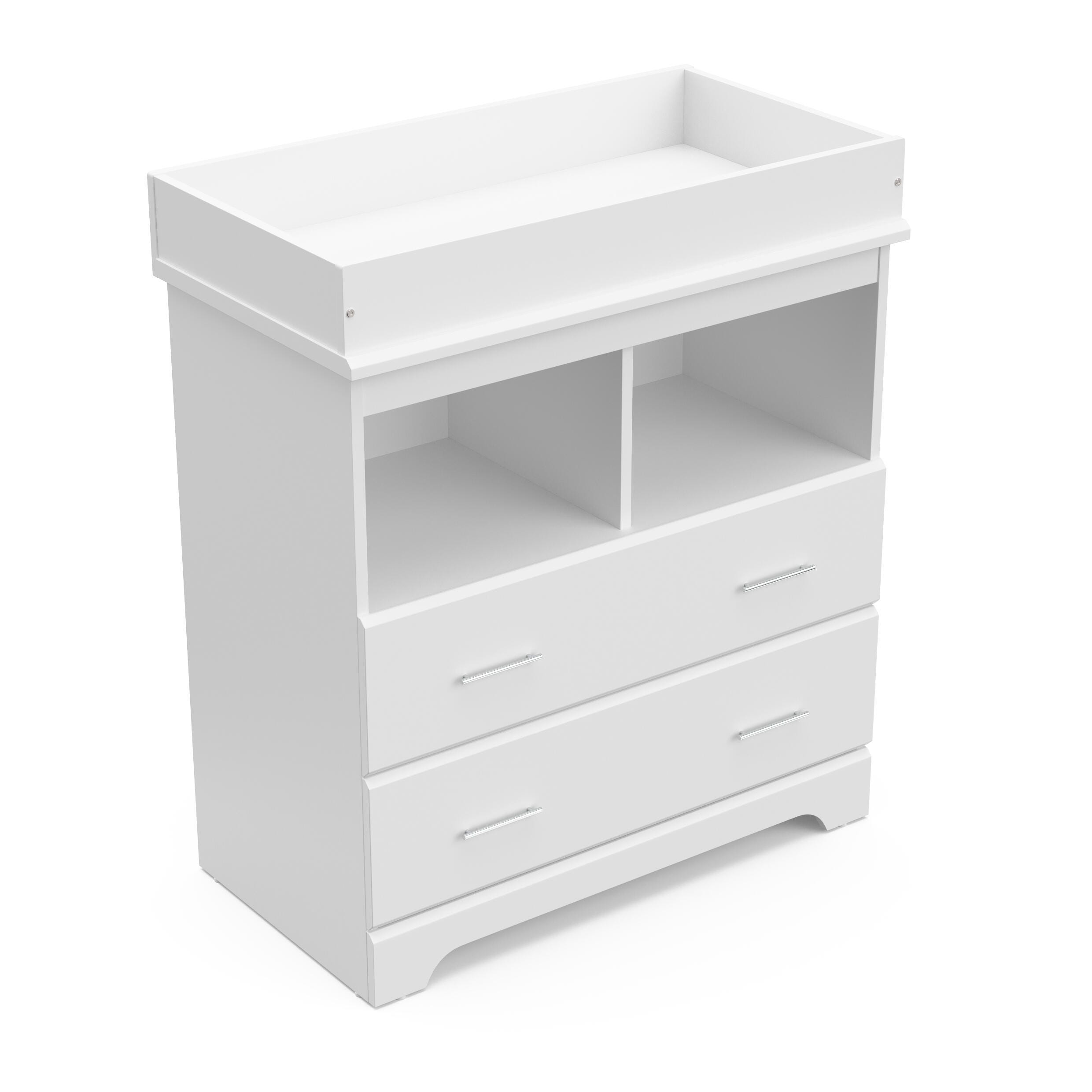 Storkcraft Brookside 2-Drawer Changing Chest, White, large