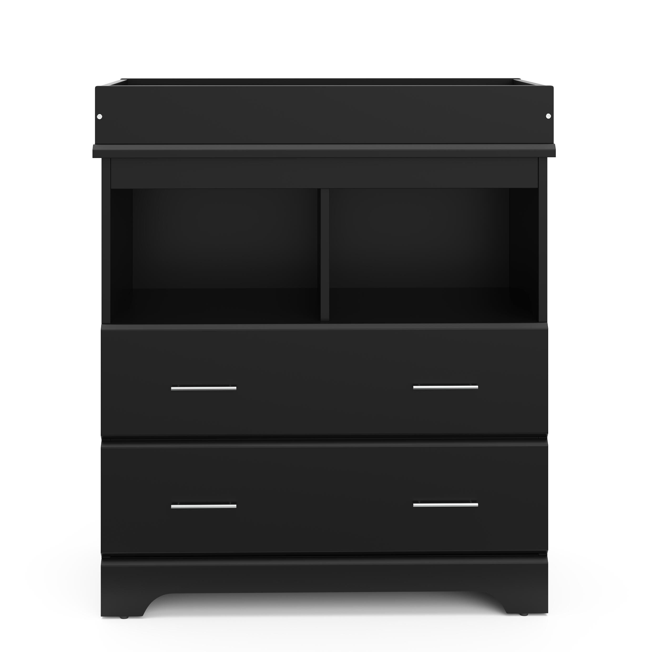 Storkcraft Brookside 2-Drawer Changing Chest, Black, large