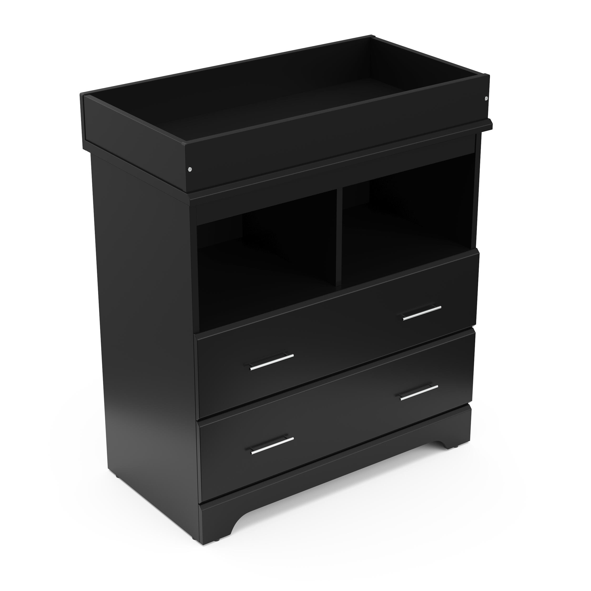 Storkcraft Brookside 2-Drawer Changing Chest, Black, large