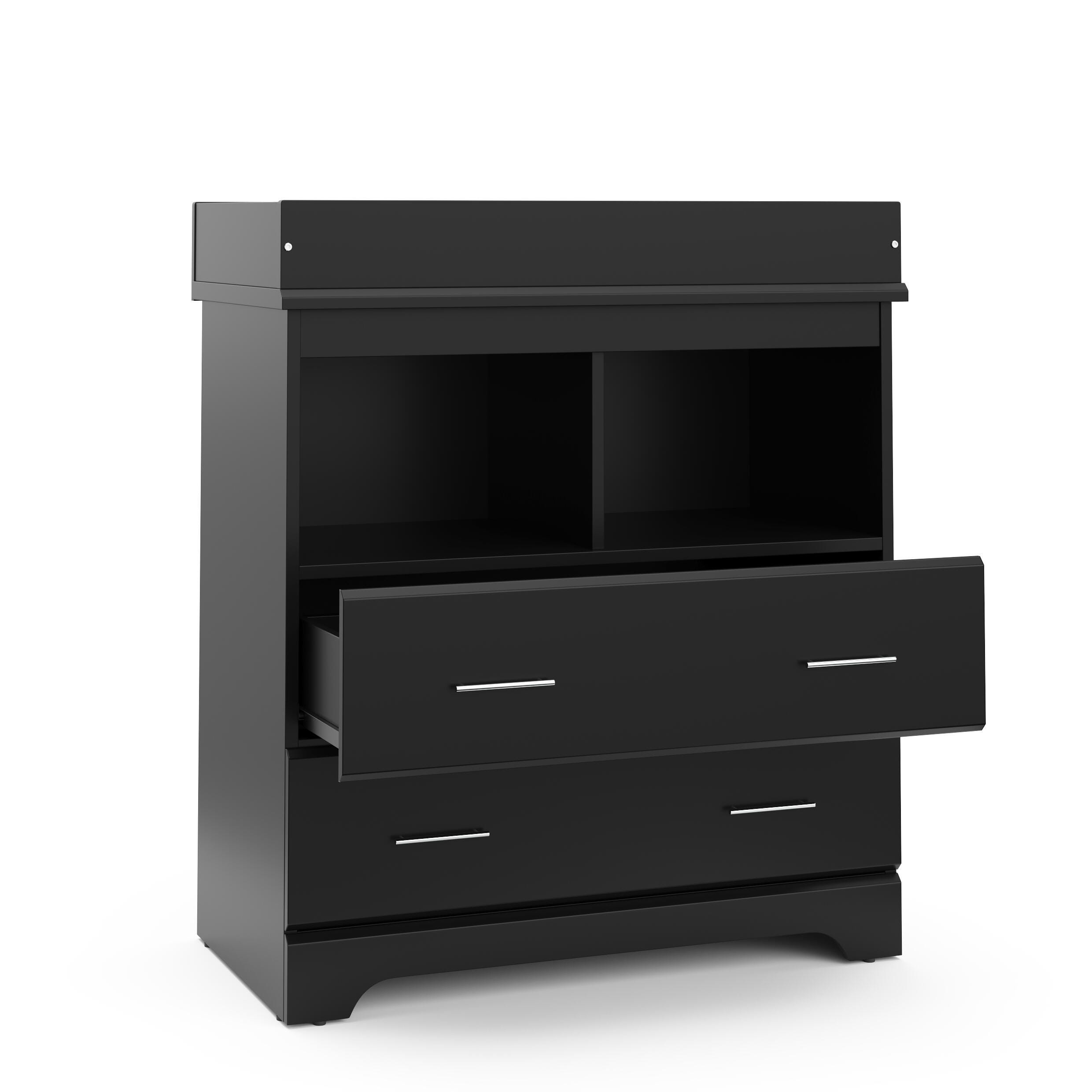Storkcraft Brookside 2-Drawer Changing Chest, Black, large