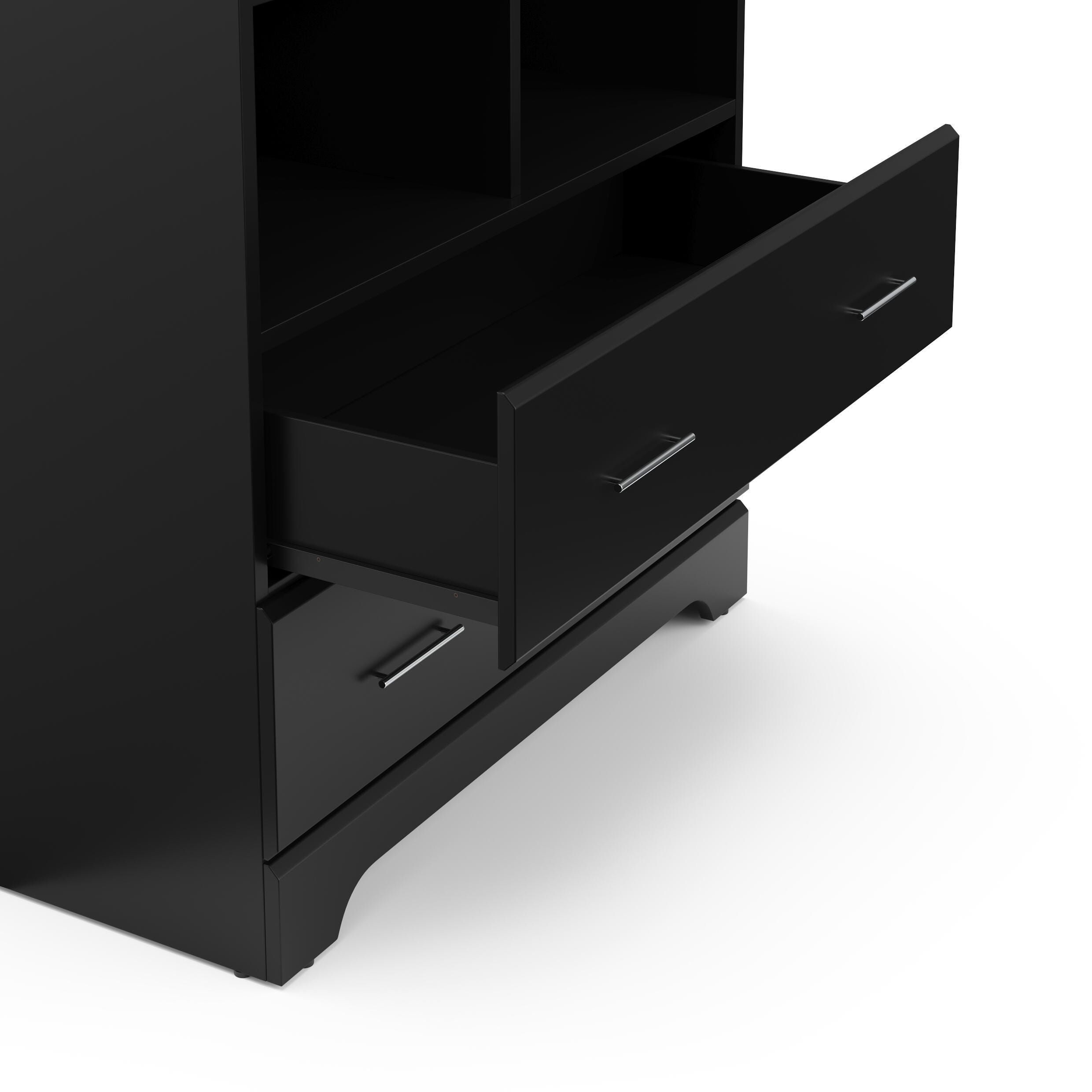 Storkcraft Brookside 2-Drawer Changing Chest, Black, large