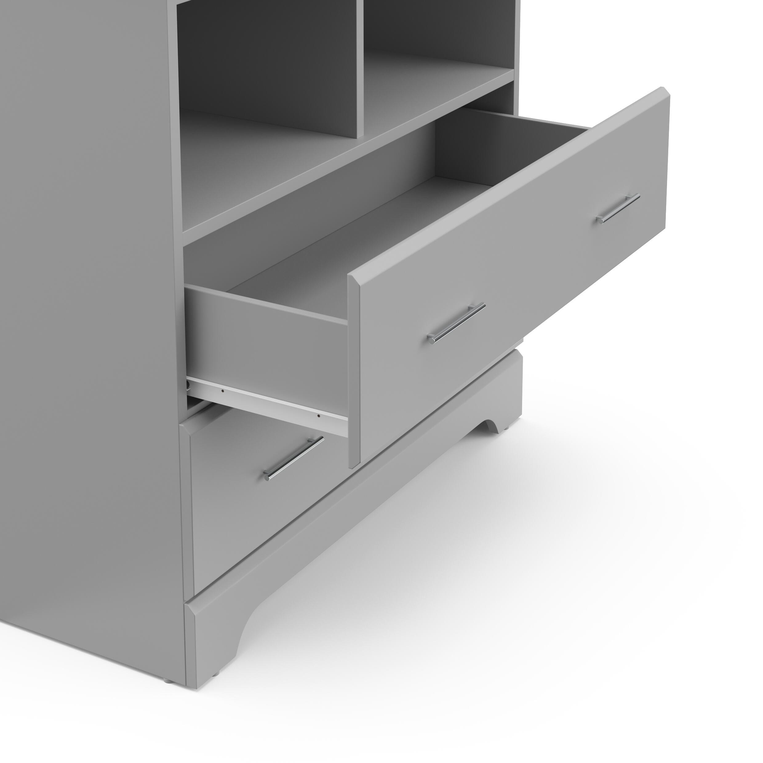 Storkcraft Brookside 2-Drawer Changing Chest, Pebble Gray, large