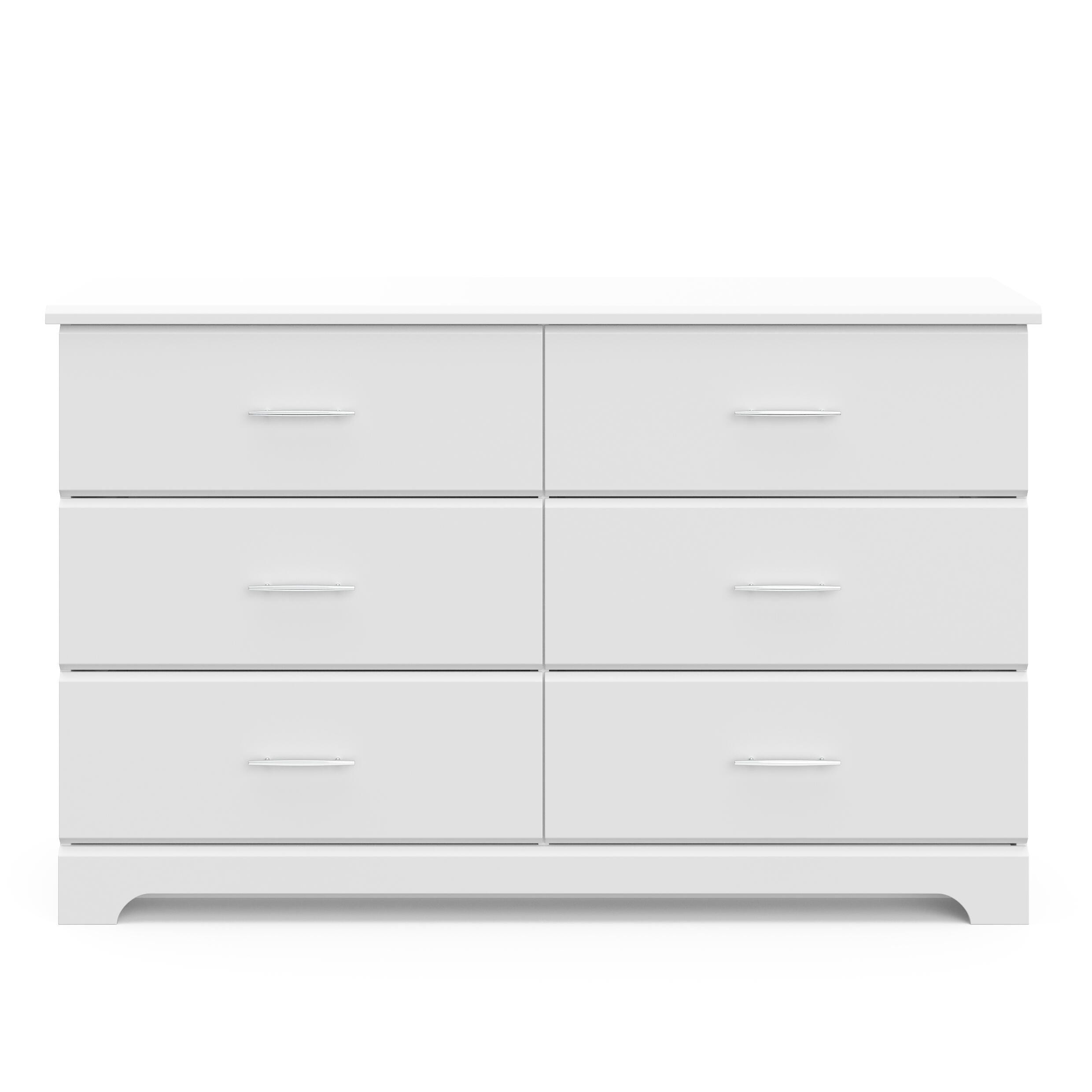 Storkcraft Brookside 6 Drawer Double Dresser, White, large