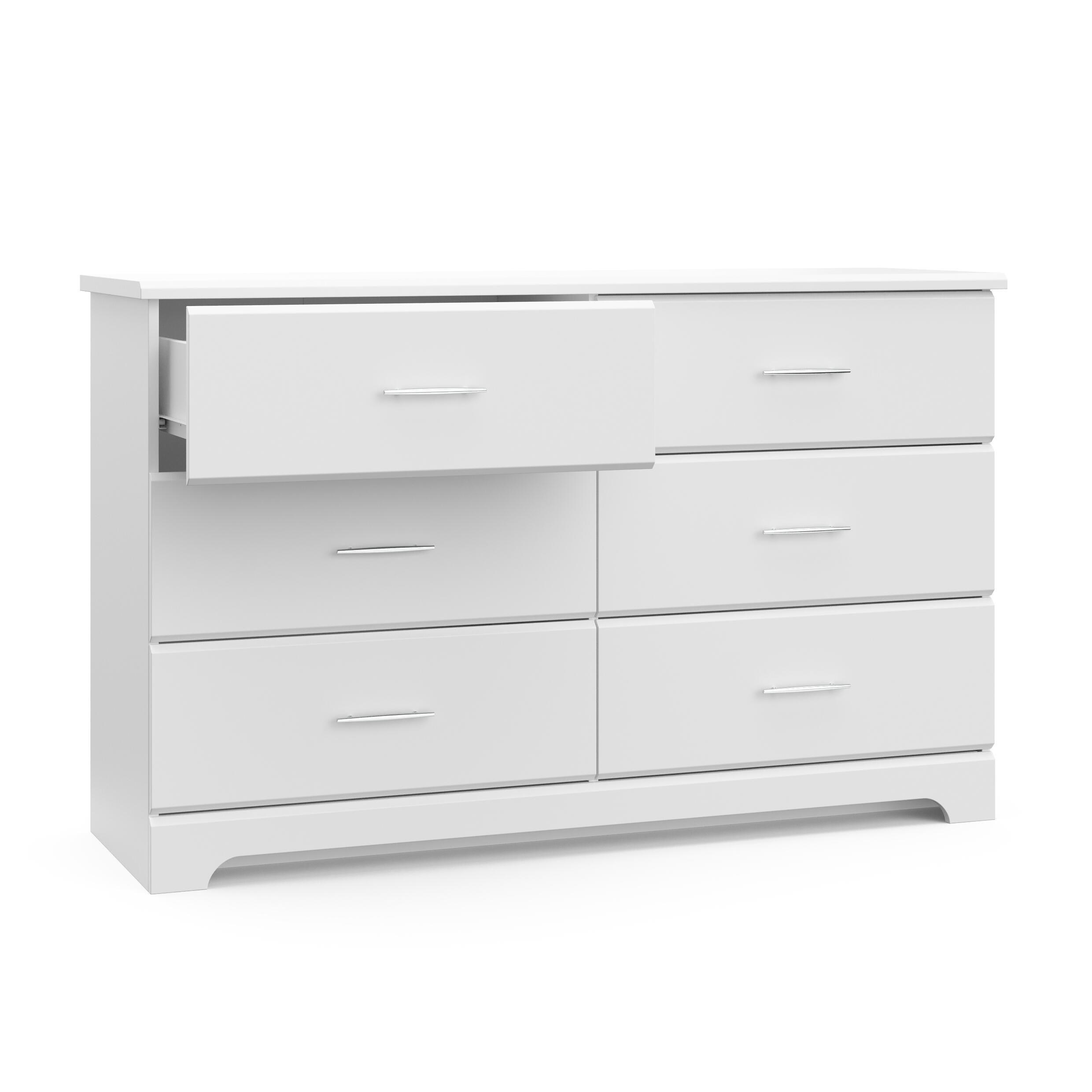 Storkcraft Brookside 6 Drawer Double Dresser, White, large