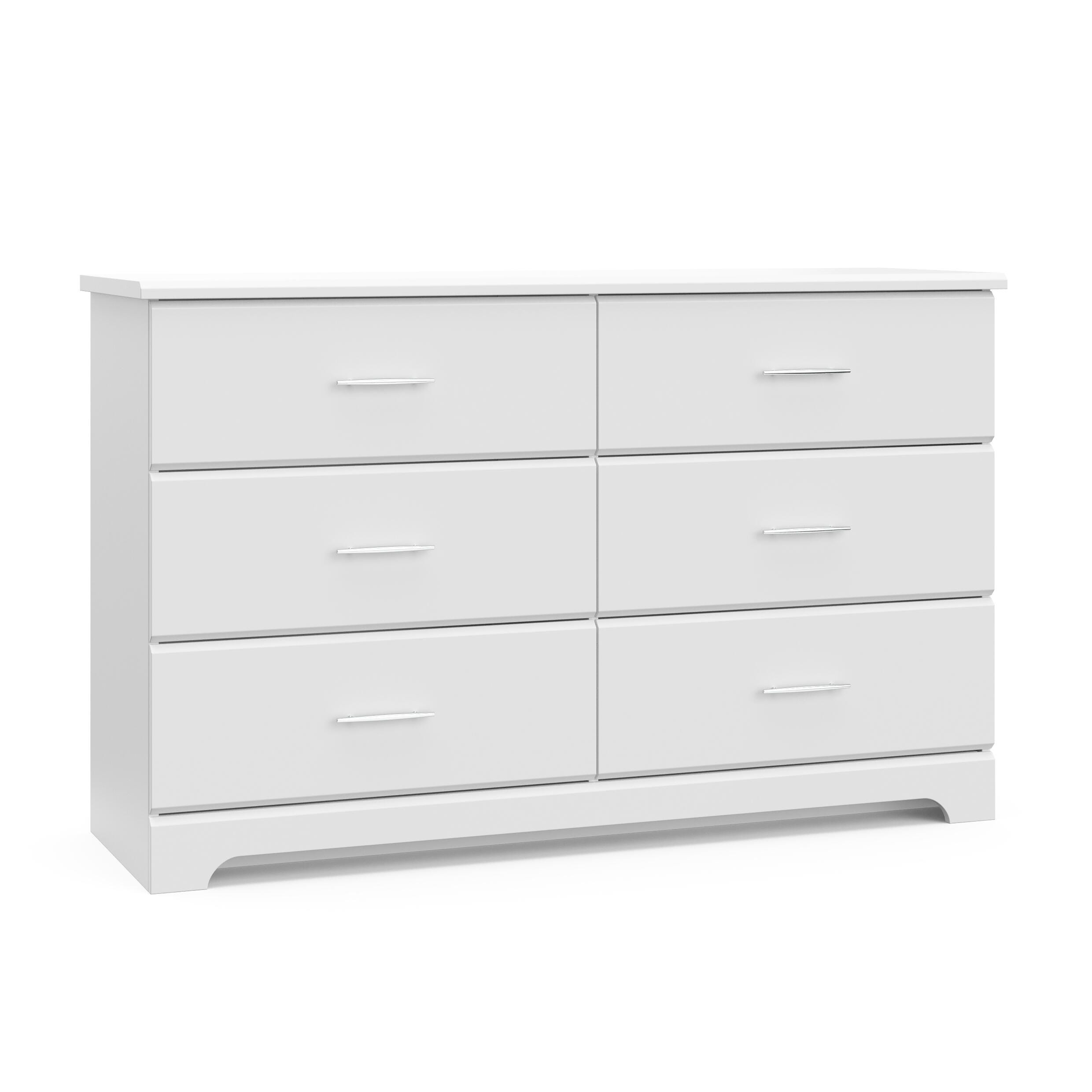 Storkcraft Brookside 6 Drawer Double Dresser, White, large