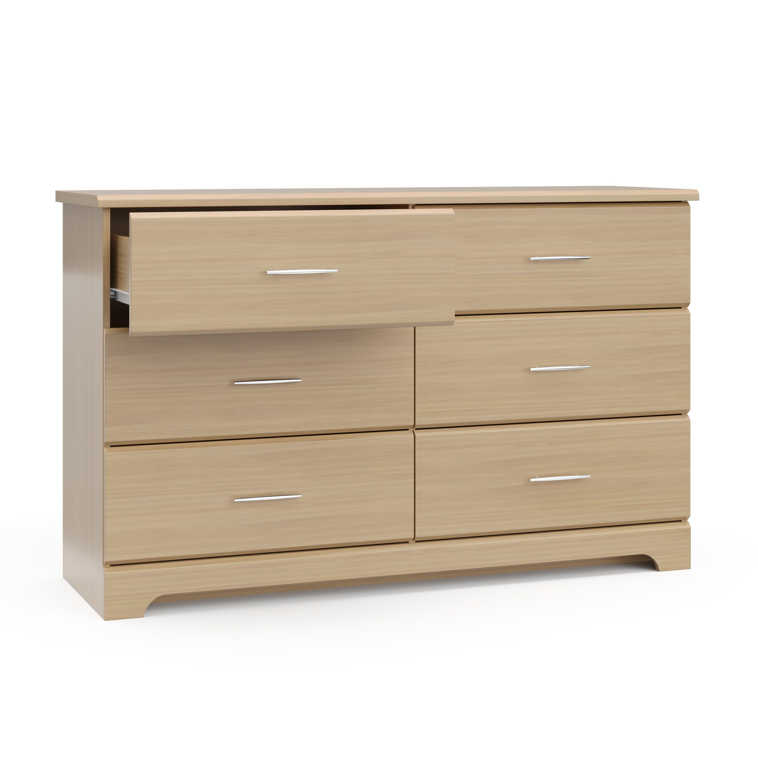 Storkcraft Brookside 6 Drawer Double Dresser, Driftwood, large