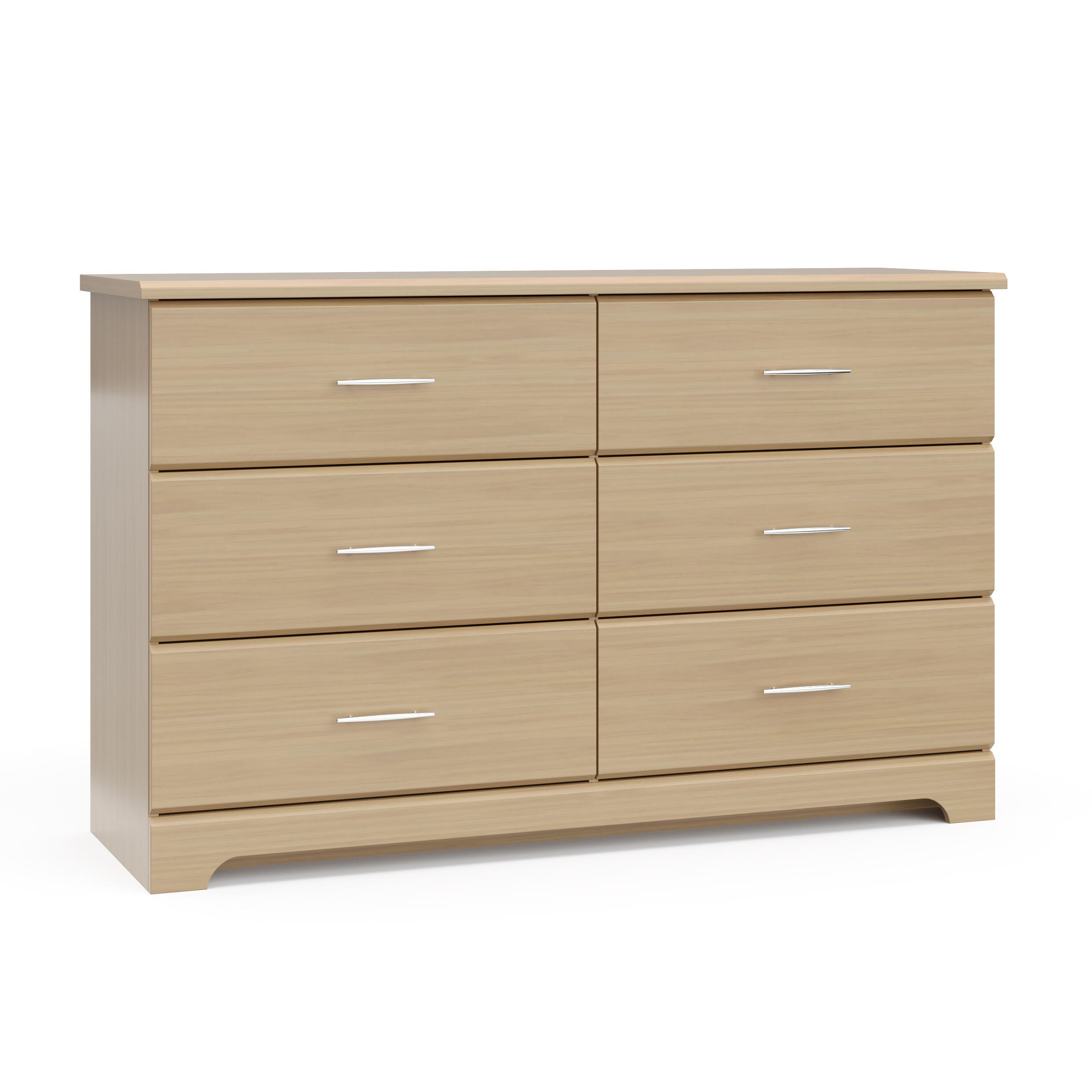 Storkcraft Brookside 6 Drawer Double Dresser, Driftwood, large