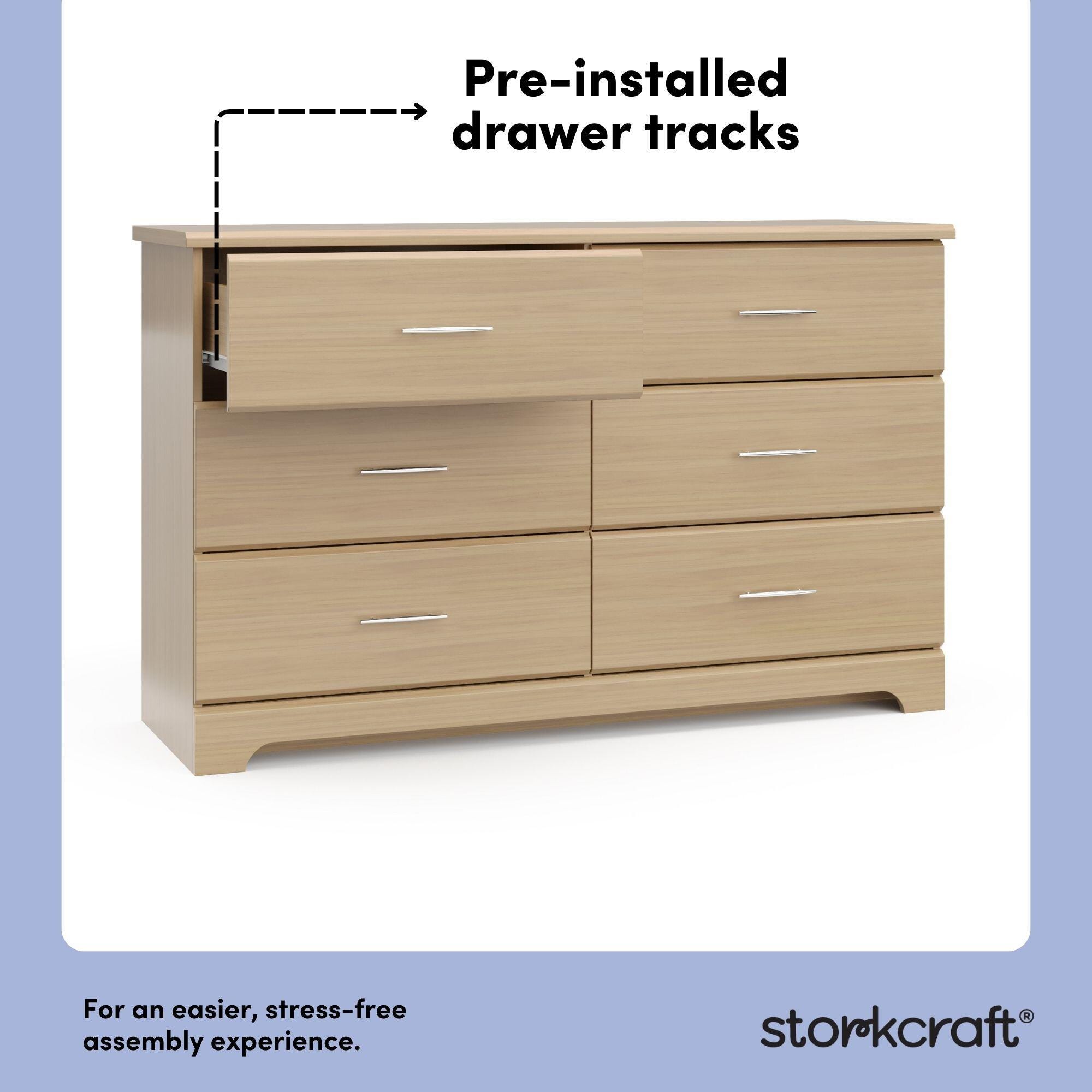 angel line heather 6 drawer double dresser Angel Line Heather 6 Drawer Double Dresser, White