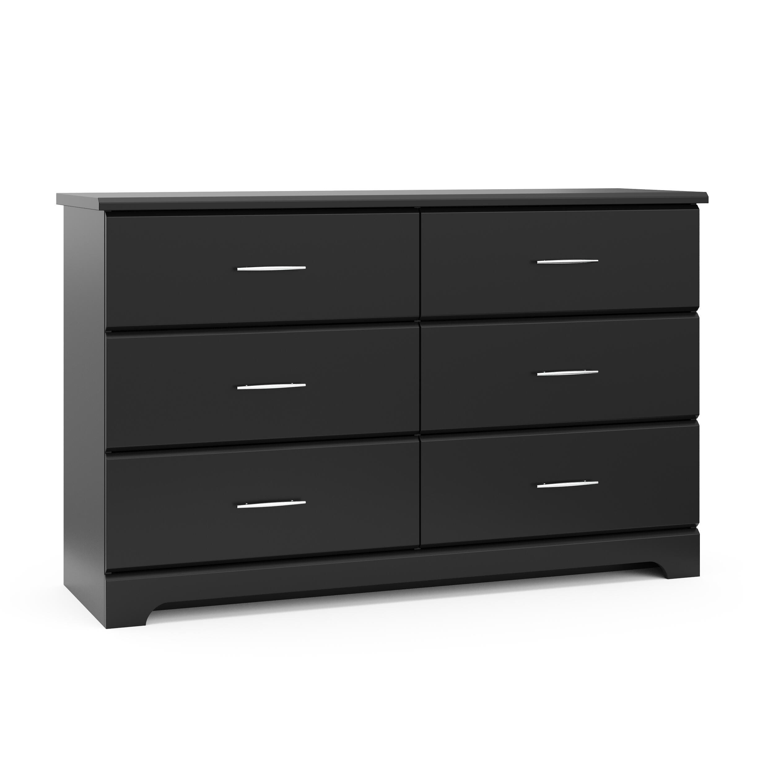 Storkcraft Brookside 6 Drawer Double Dresser, Black, large