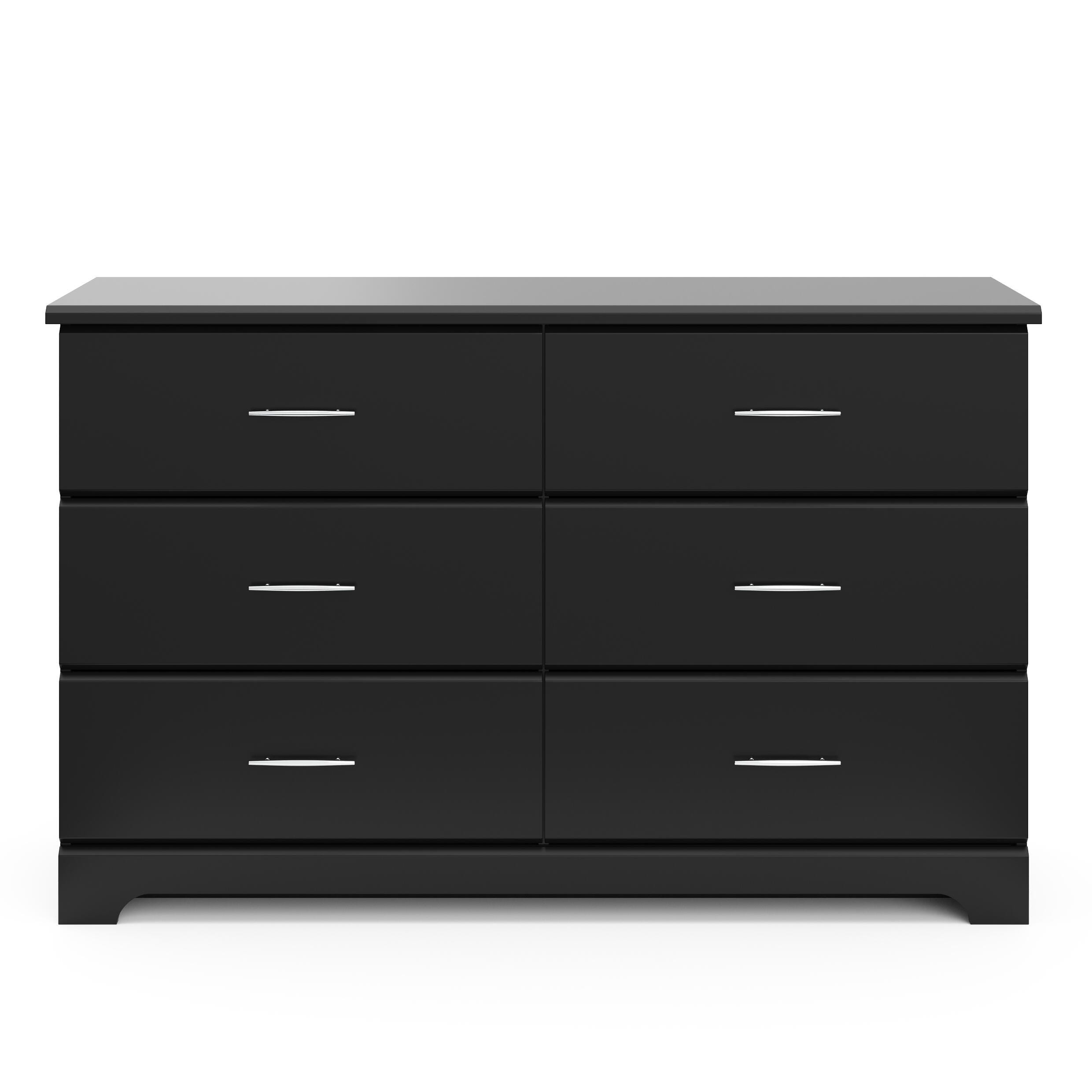 Storkcraft Brookside 6 Drawer Double Dresser, Black, large