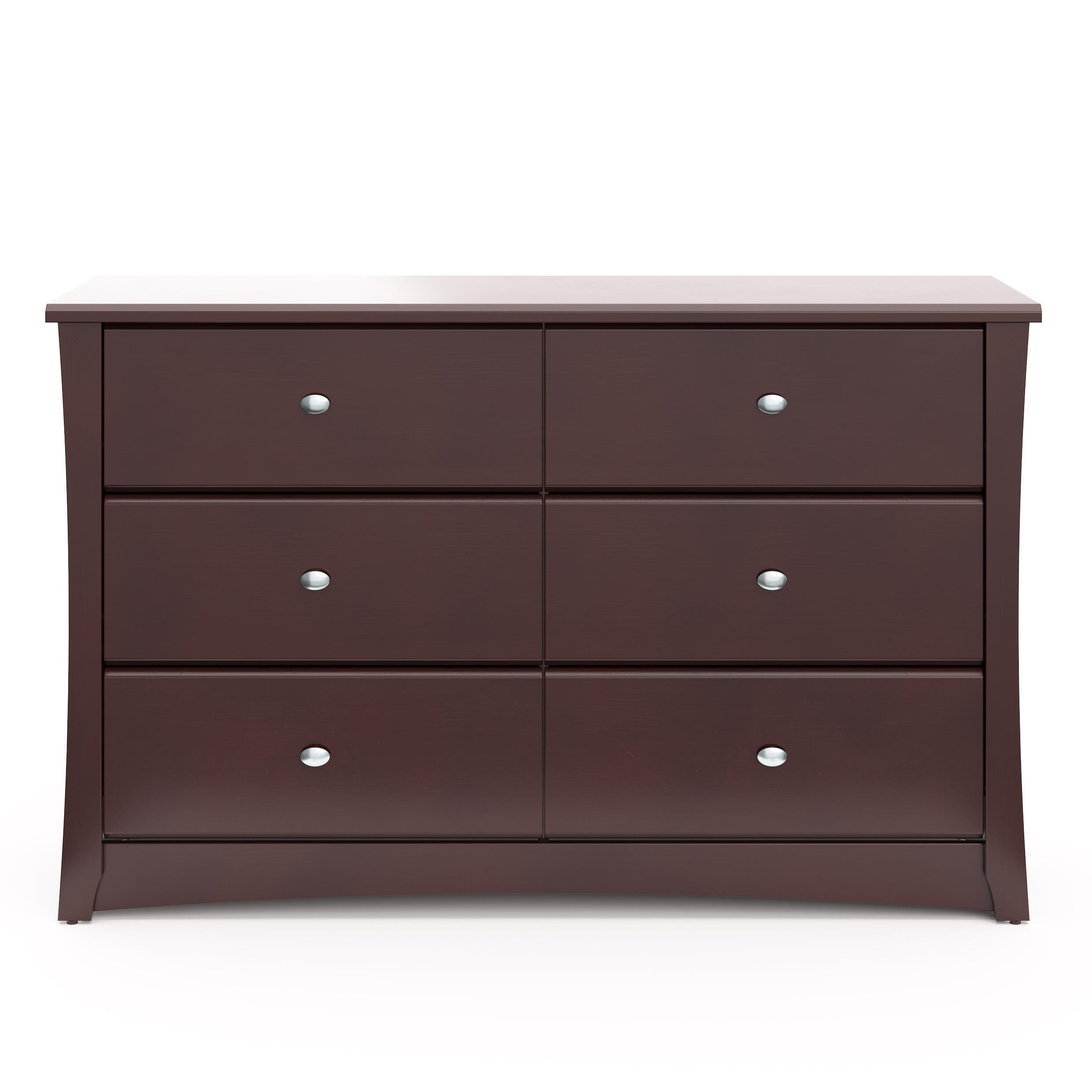 Storkcraft Crescent 6 Drawer Double Dresser, Espresso, large
