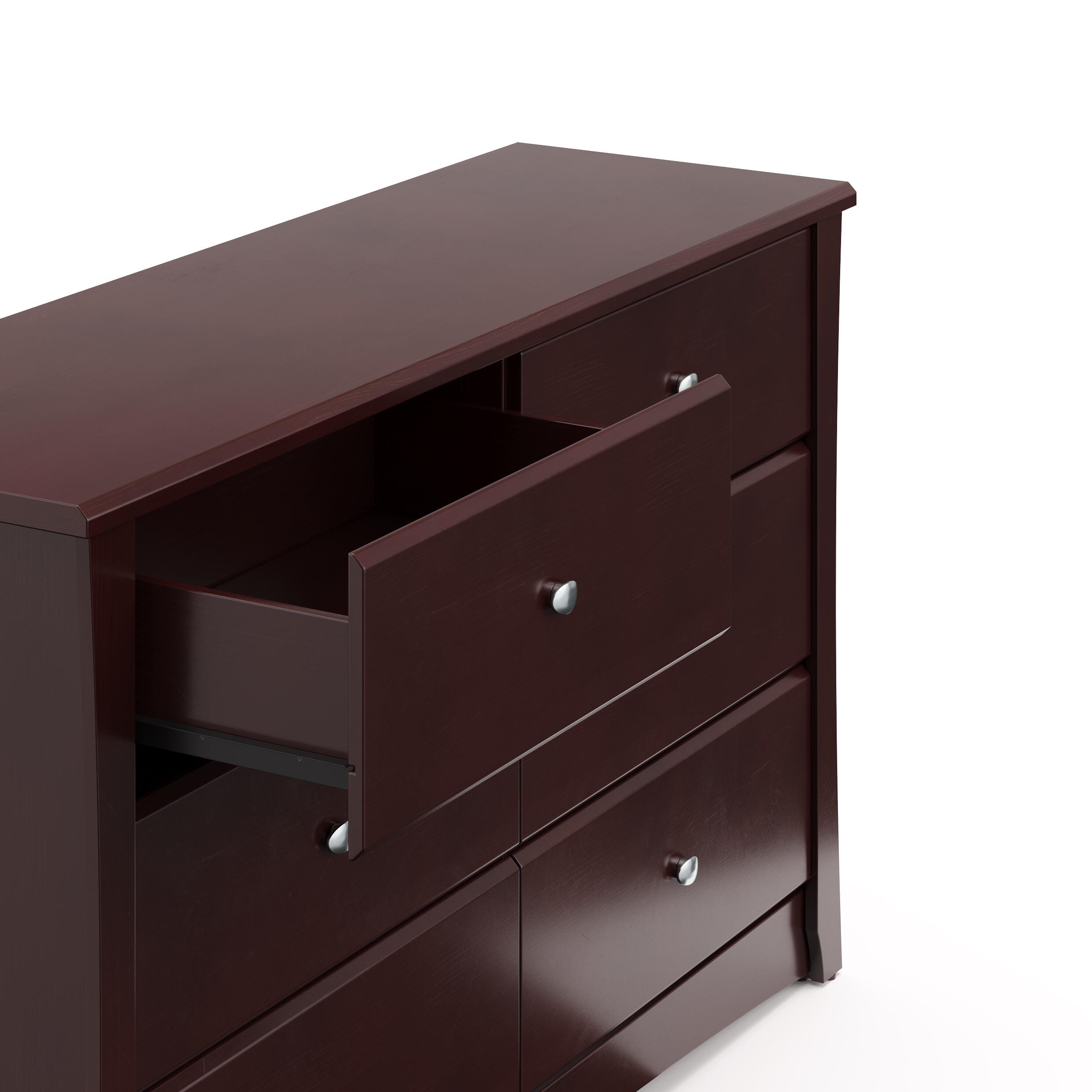 Storkcraft Crescent 6 Drawer Double Dresser, Espresso, large