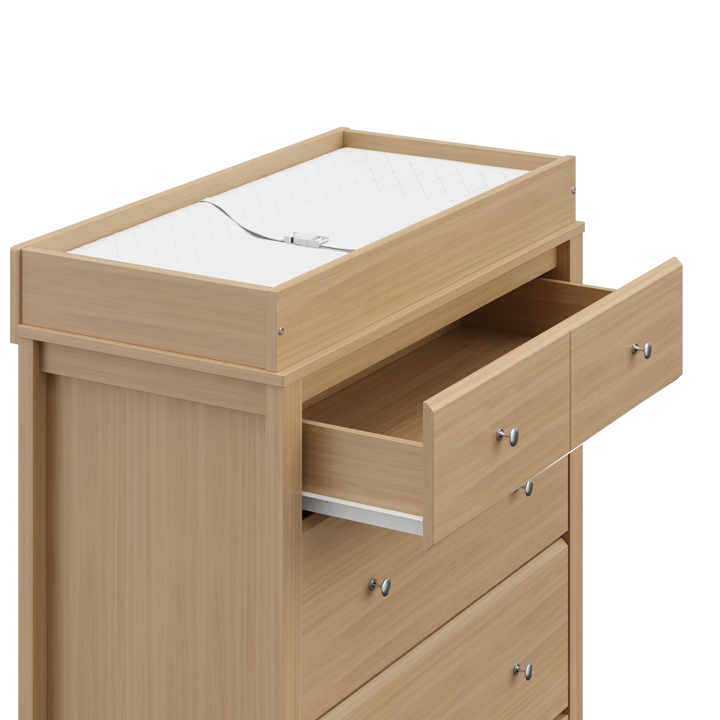 Storkcraft Horizon 3 Drawer Chest with Changing Topper, Driftwood, large