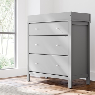 rustic grey dresser with changing table Foundry 4 Drawer Dresser with Changing Top