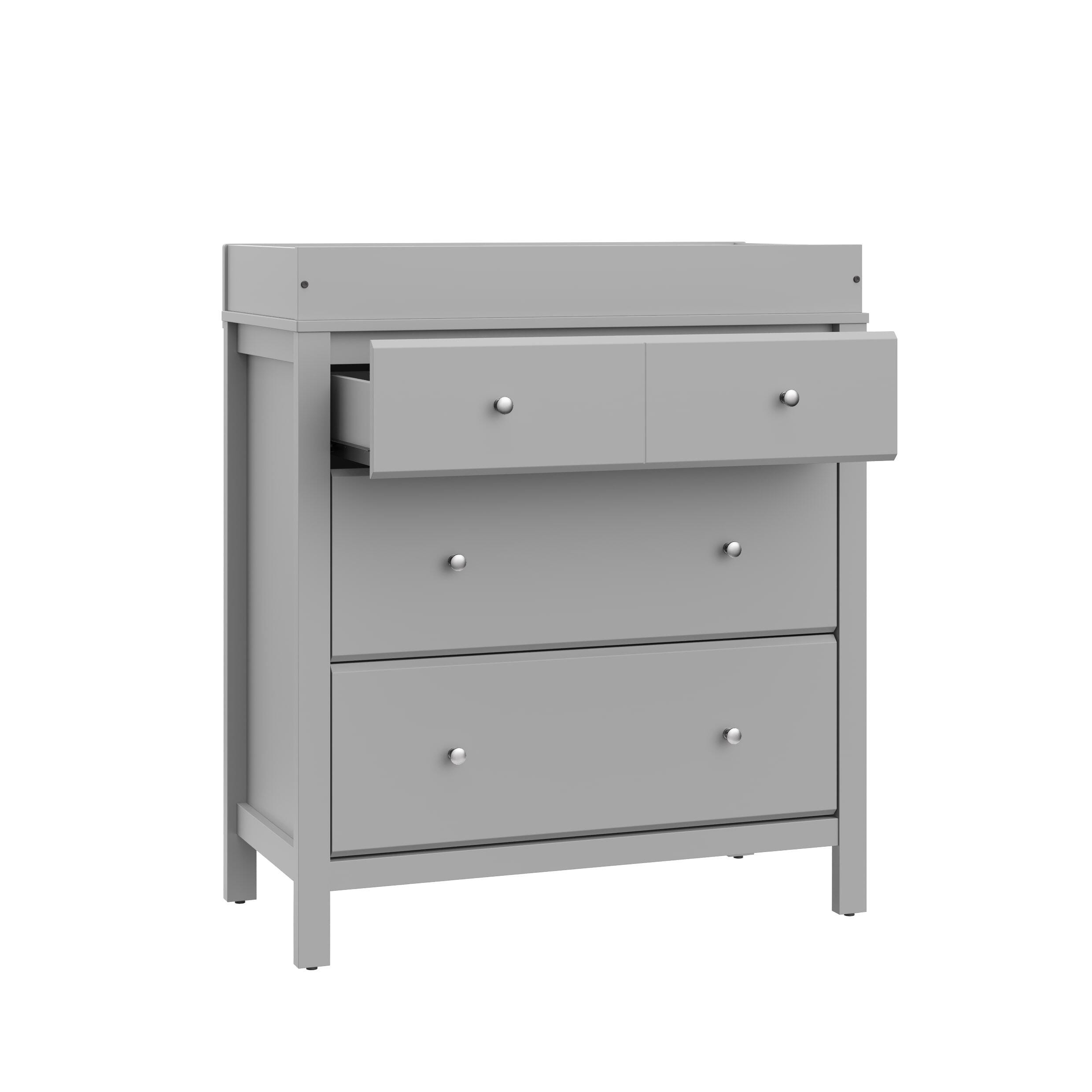 Storkcraft Horizon 3 Drawer Chest with Changing Topper, Pebble Gray, large