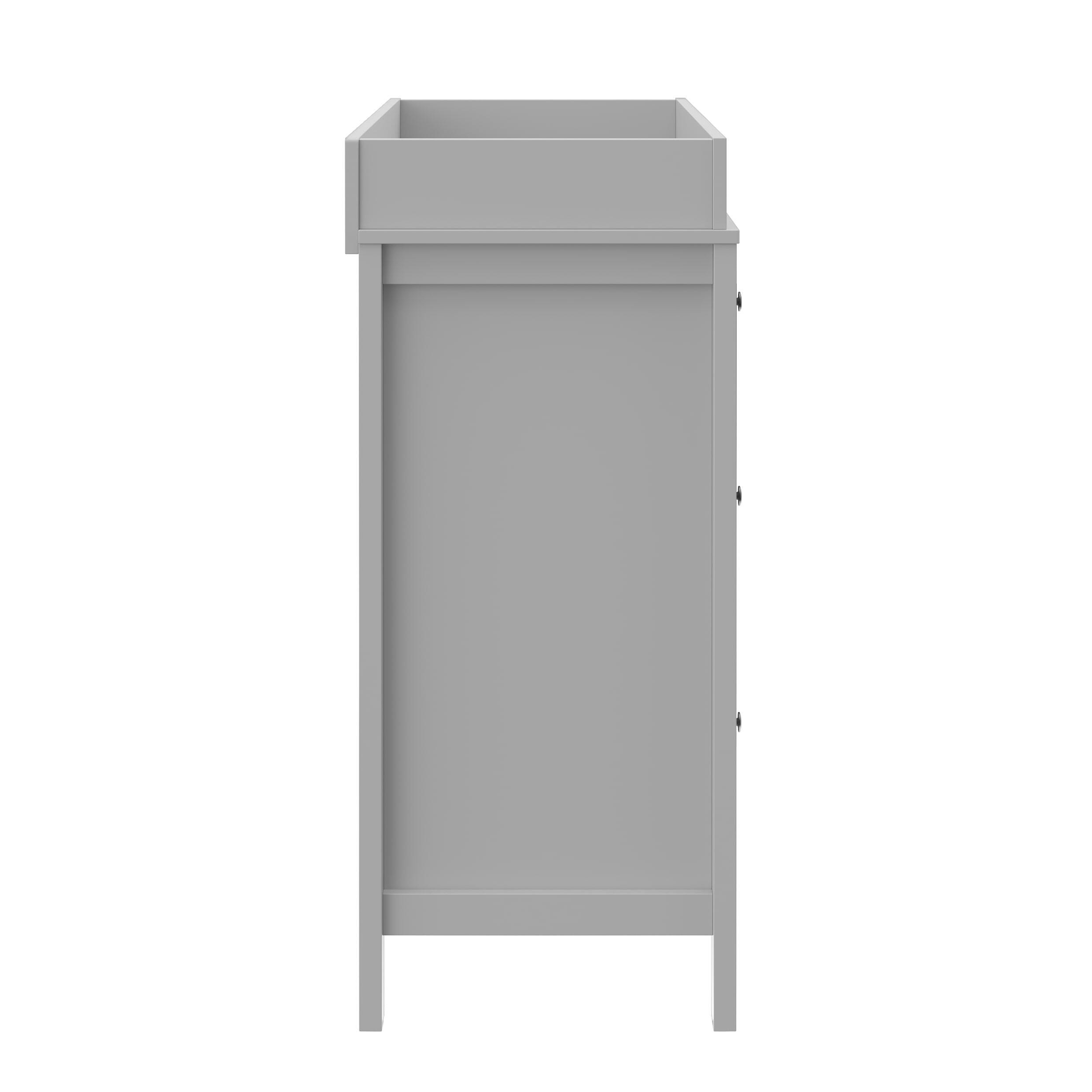 Storkcraft Horizon 3 Drawer Chest with Changing Topper, Pebble Gray, large