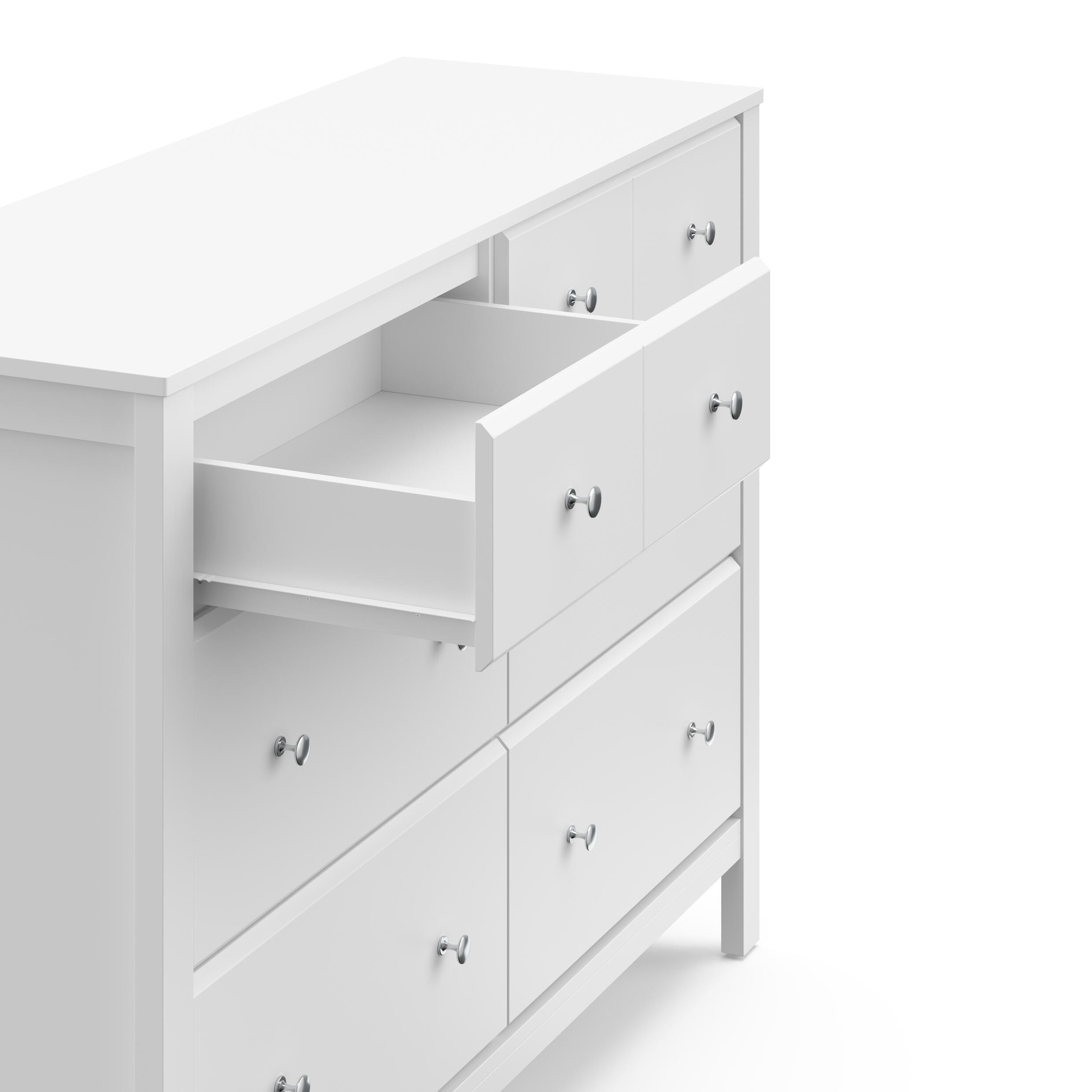 Storkcraft Horizon 6 Drawer Double Dresser, White, large