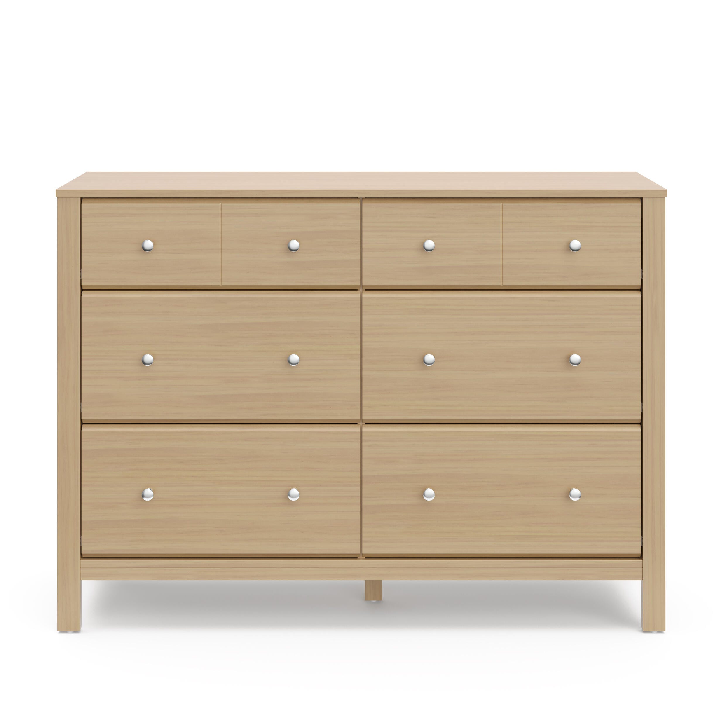 Storkcraft Horizon 6 Drawer Double Dresser, Driftwood, large