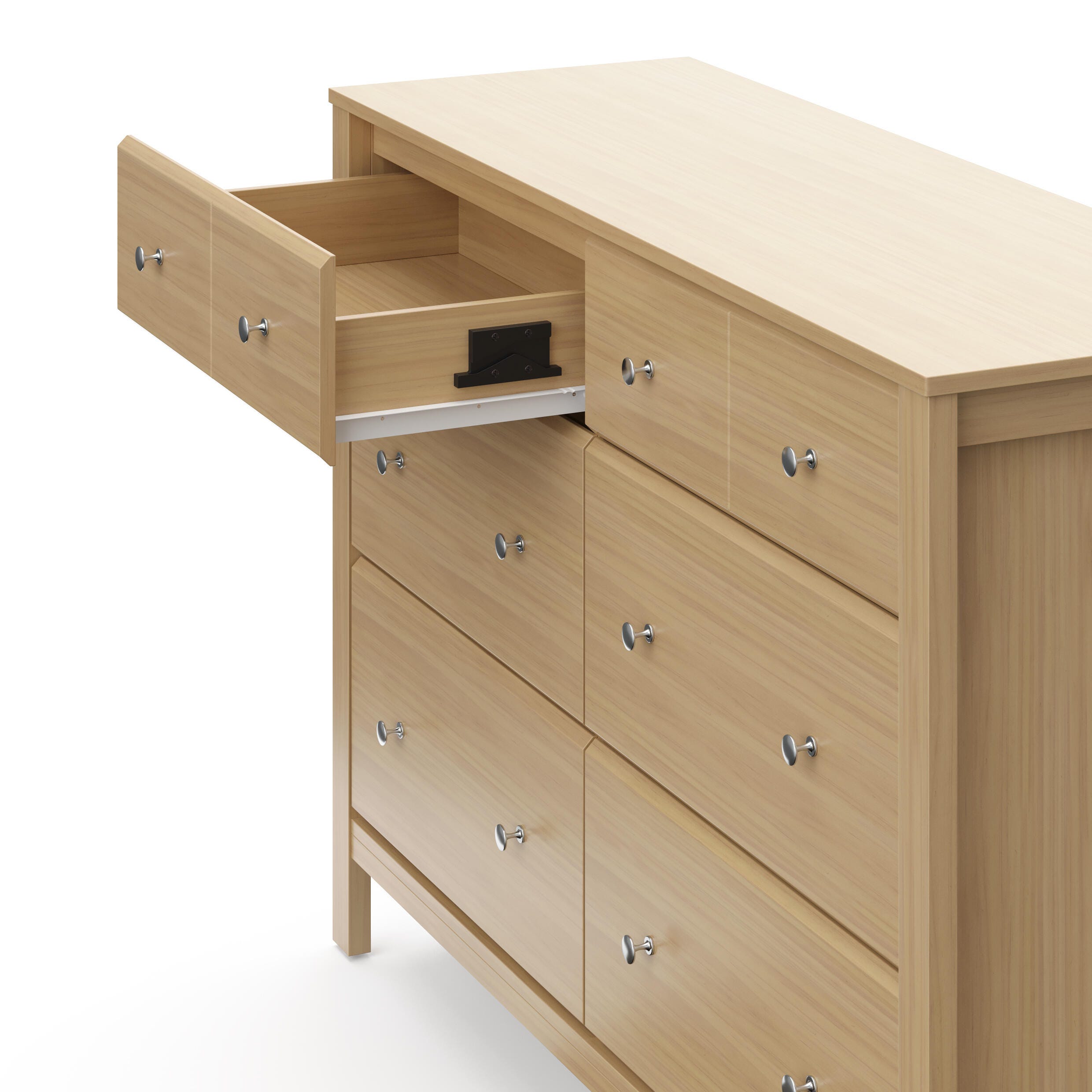Storkcraft Horizon 6 Drawer Double Dresser, Driftwood, large