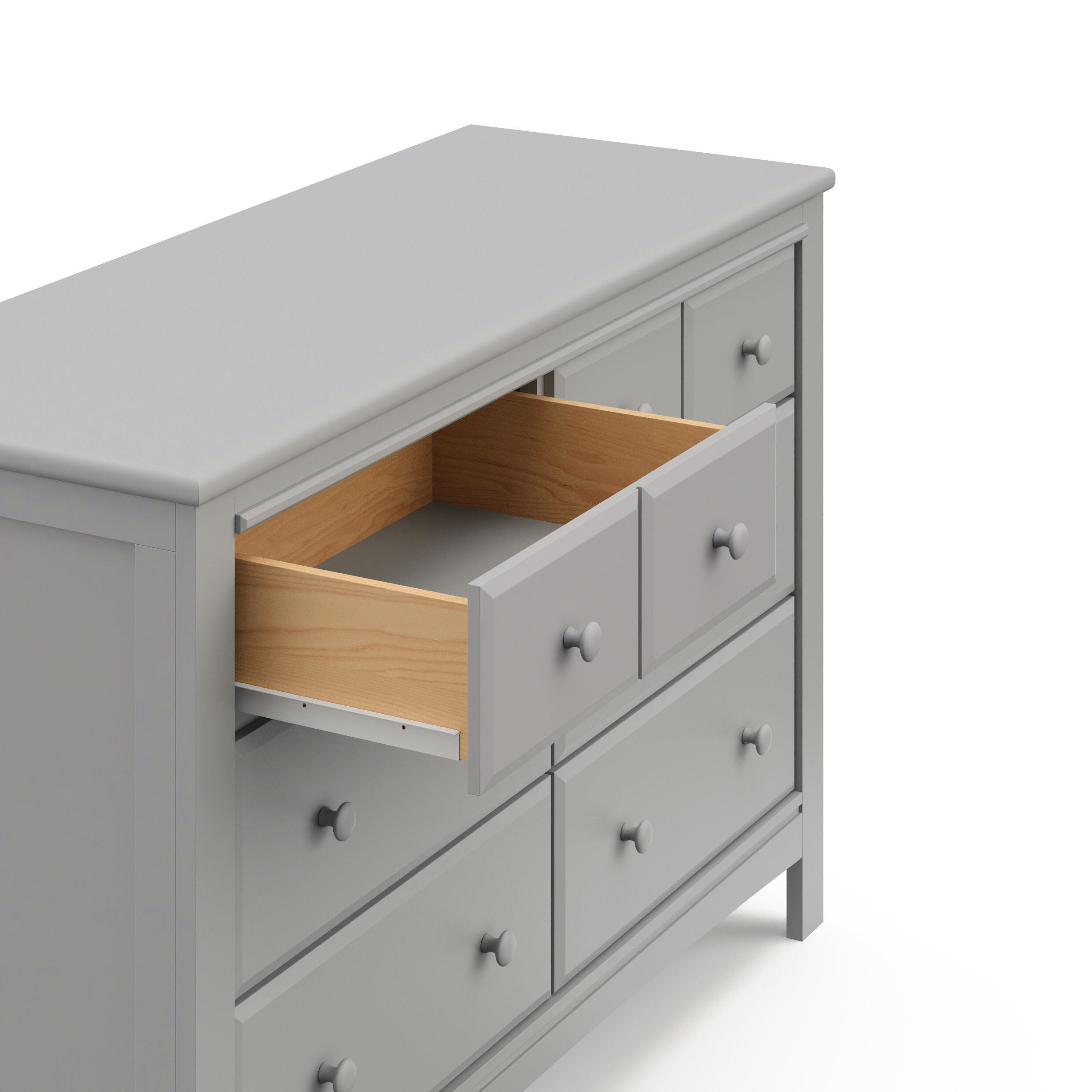 Graco Benton 6 Drawer Double Dresser, Pebble Gray, large