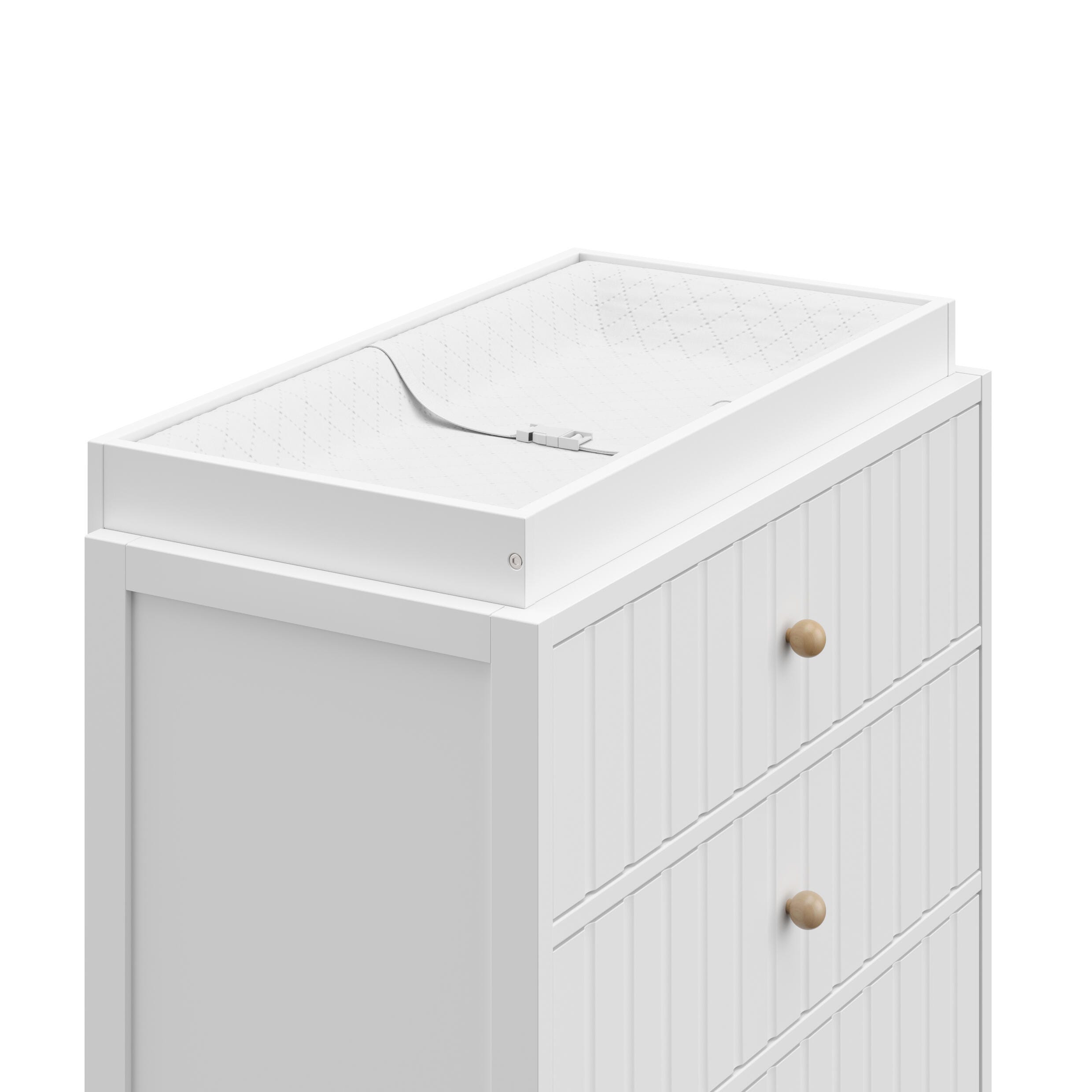Graco Teddi 3 Drawer Chest with Changing Topper, White, large
