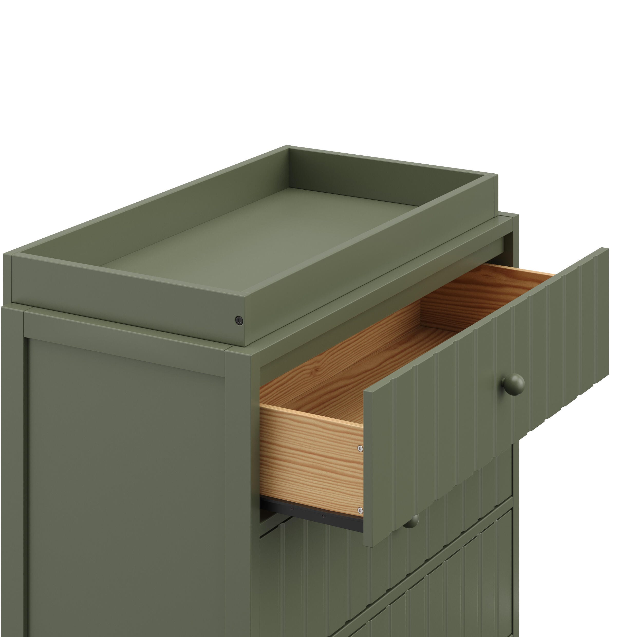 Graco Teddi 3 Drawer Chest with Changing Topper, Olive, large