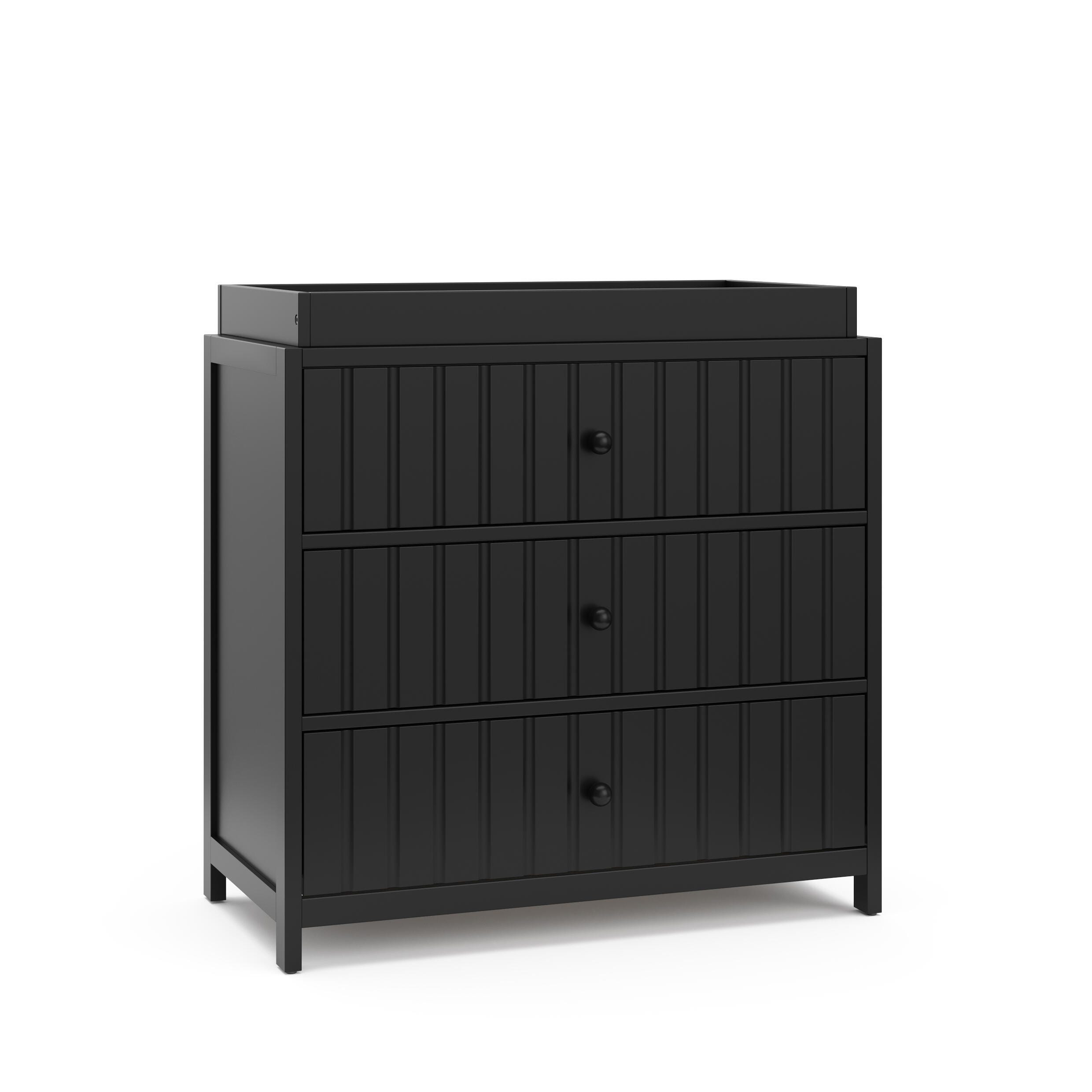 Graco Teddi 3 Drawer Chest with Changing Topper, Black, large
