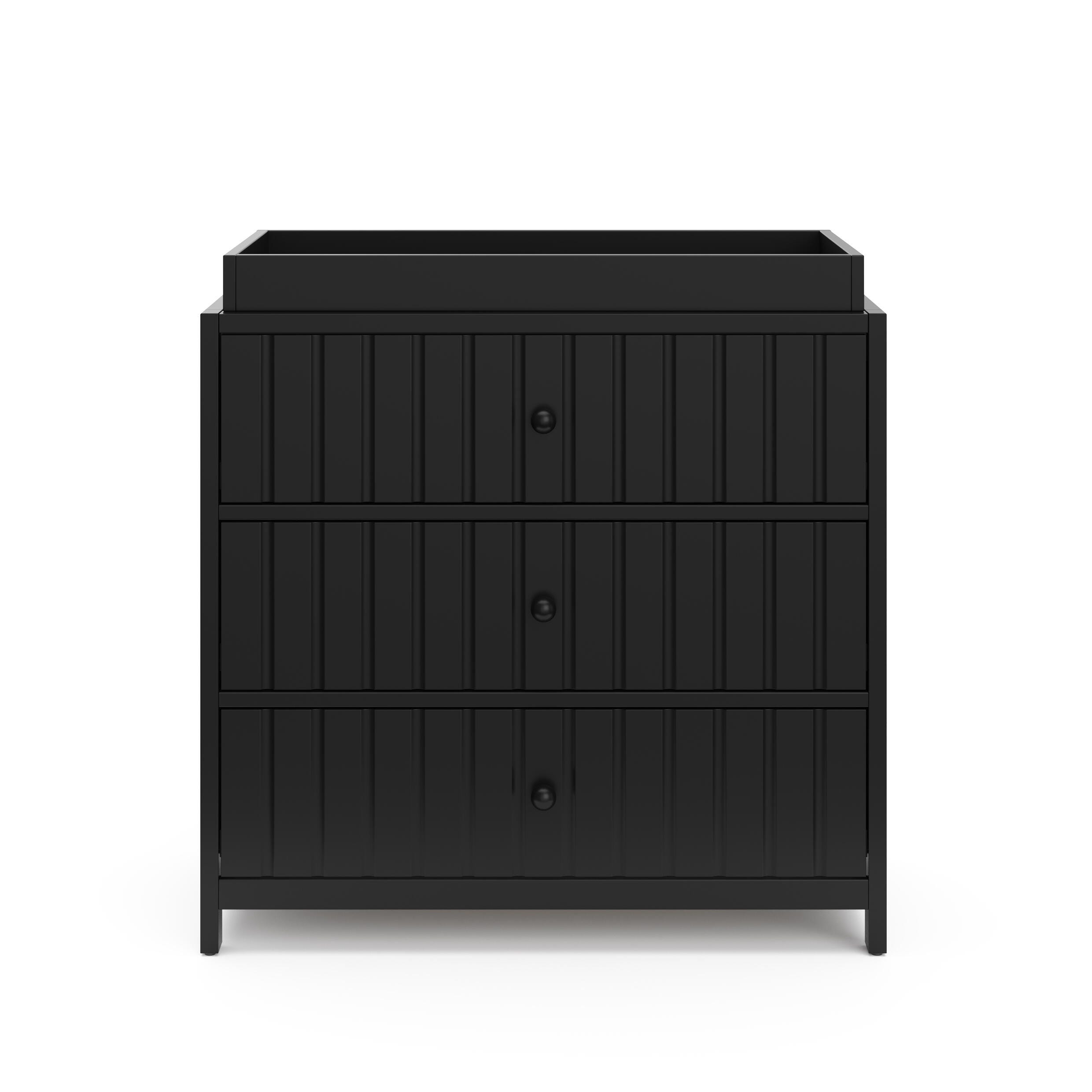 Graco Teddi 3 Drawer Chest with Changing Topper, Black, large