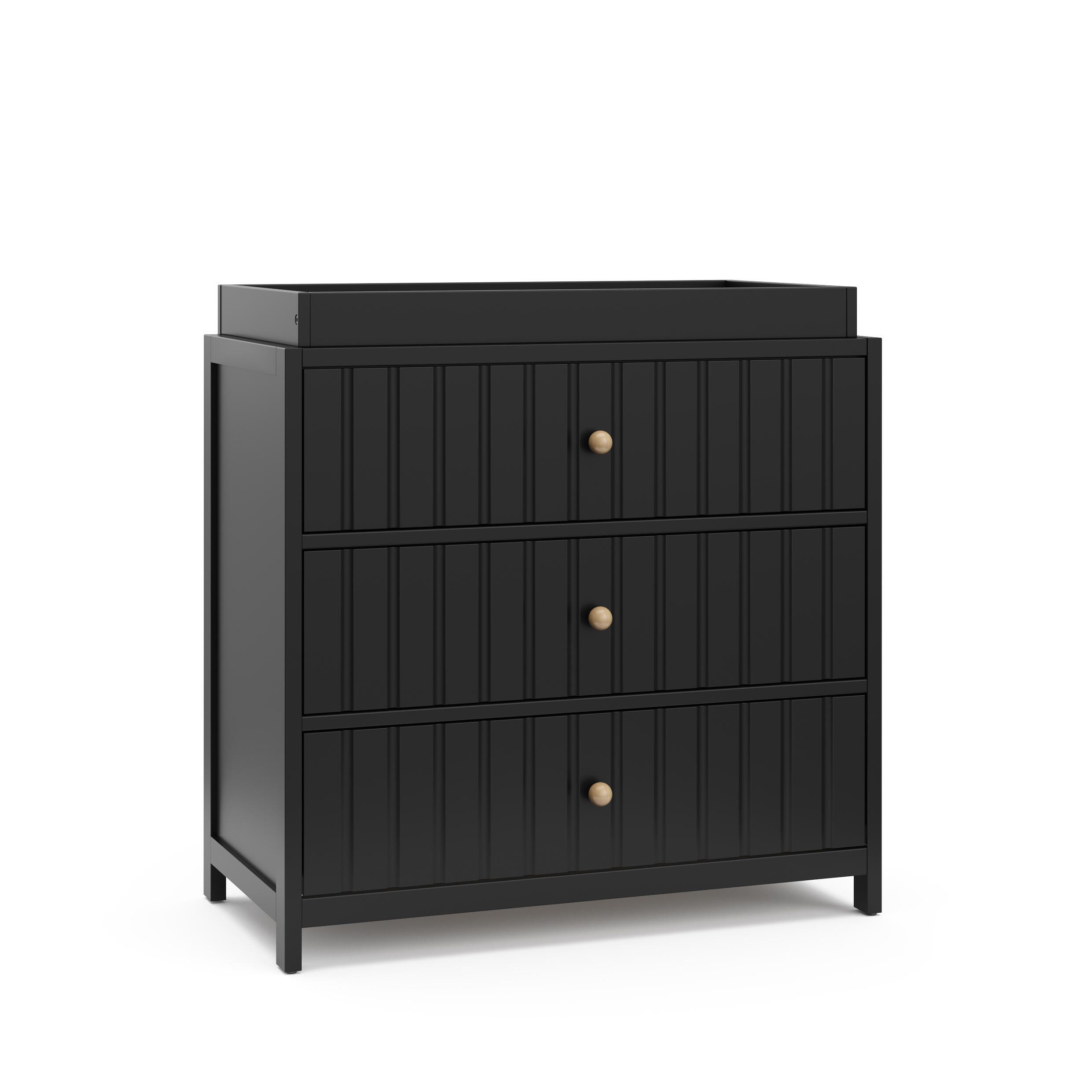 Graco Teddi 3 Drawer Chest with Changing Topper, Black, large