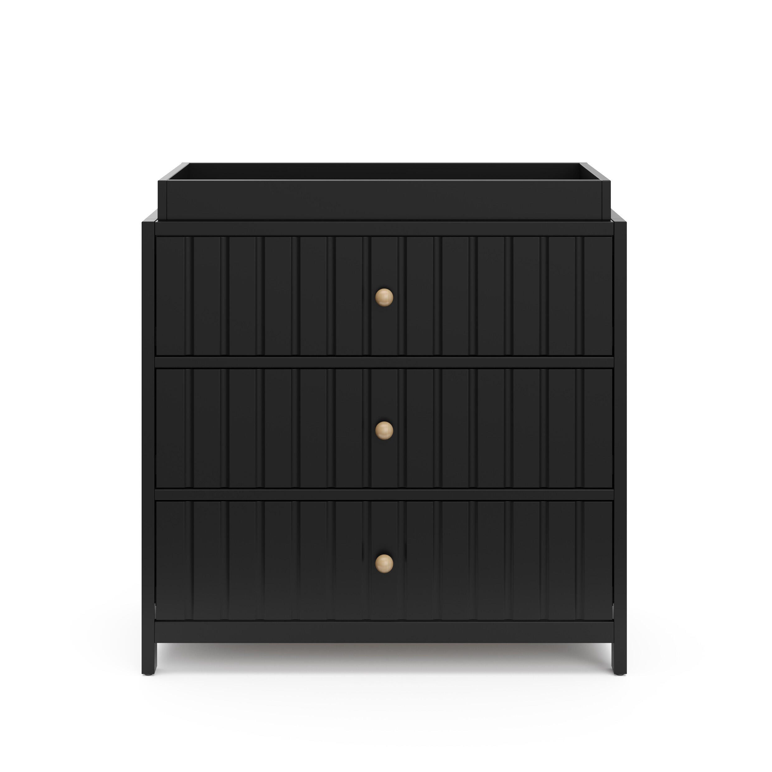 Graco Teddi 3 Drawer Chest with Changing Topper, Black, large