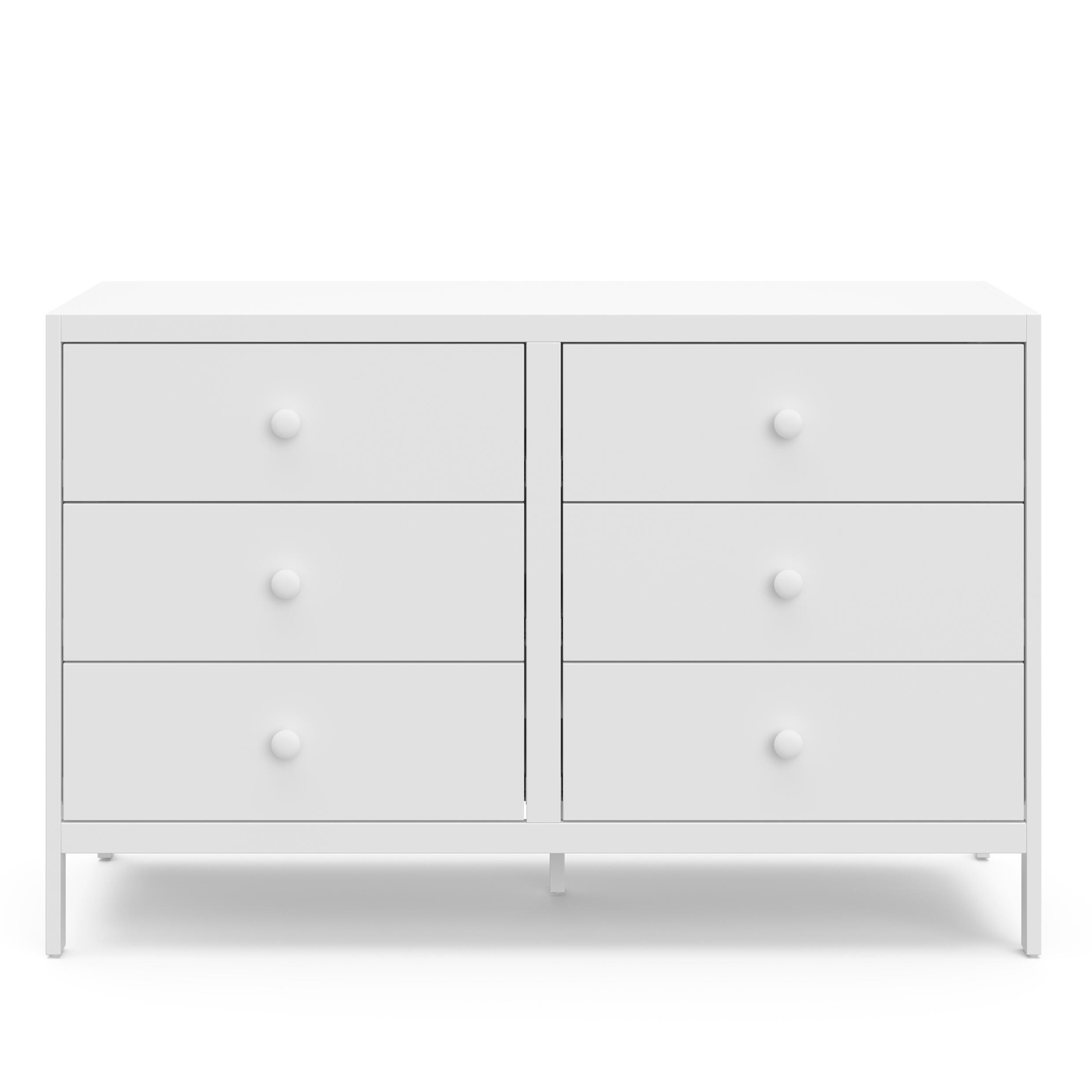 Graco Universal 6 Drawer Double Dresser, White, large