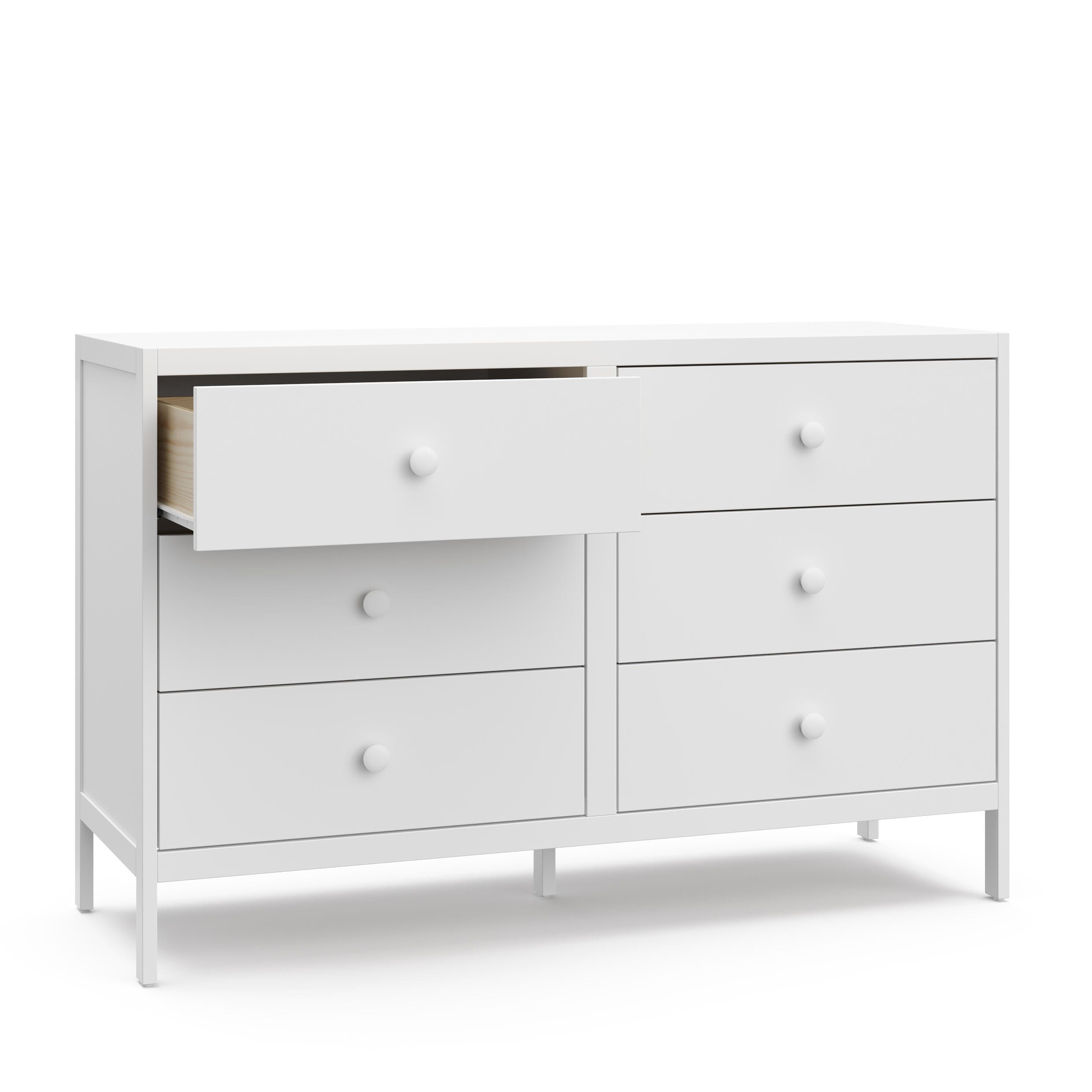 Graco Universal 6 Drawer Double Dresser, White, large