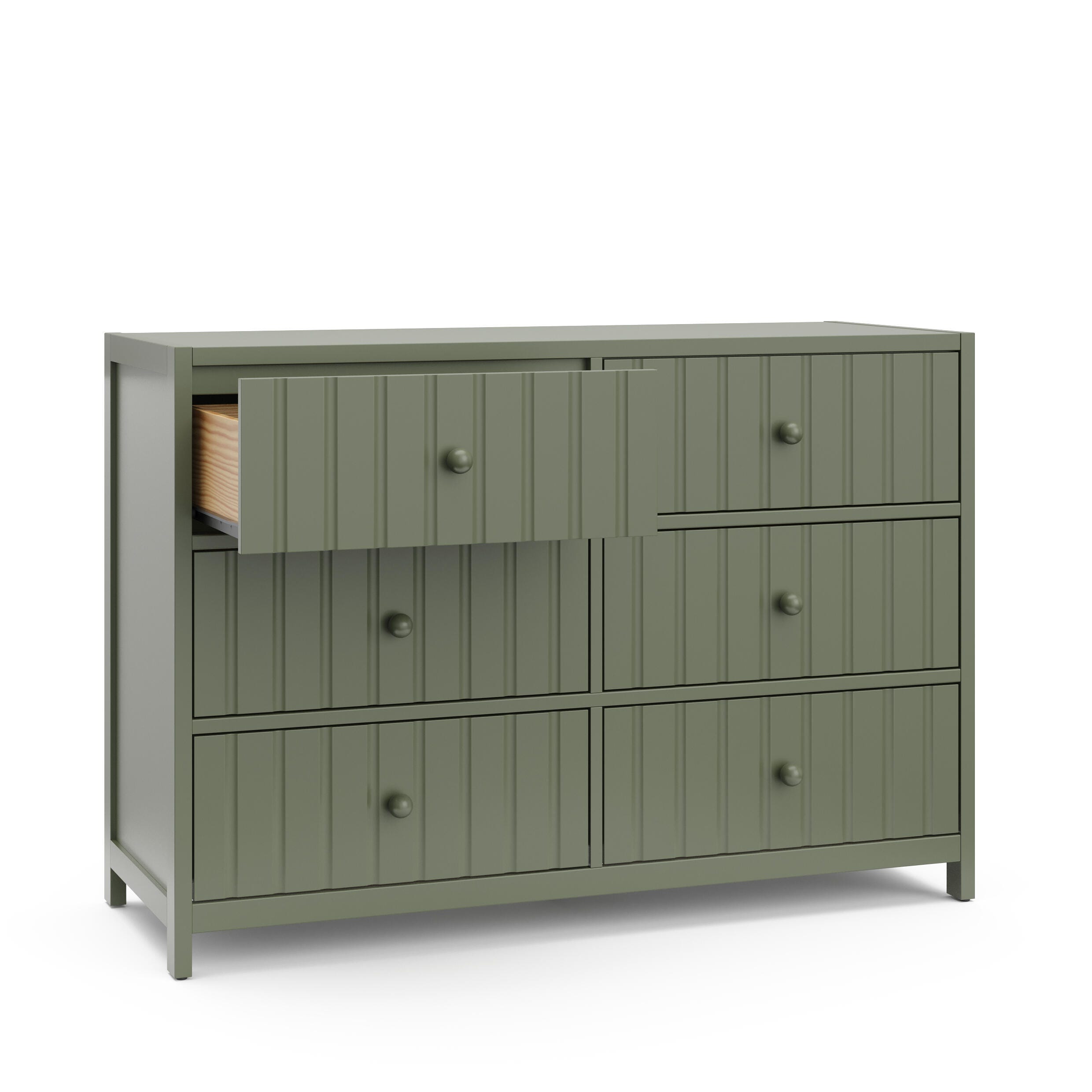 Graco Teddi 6 Drawer Double Dresser, Olive, large
