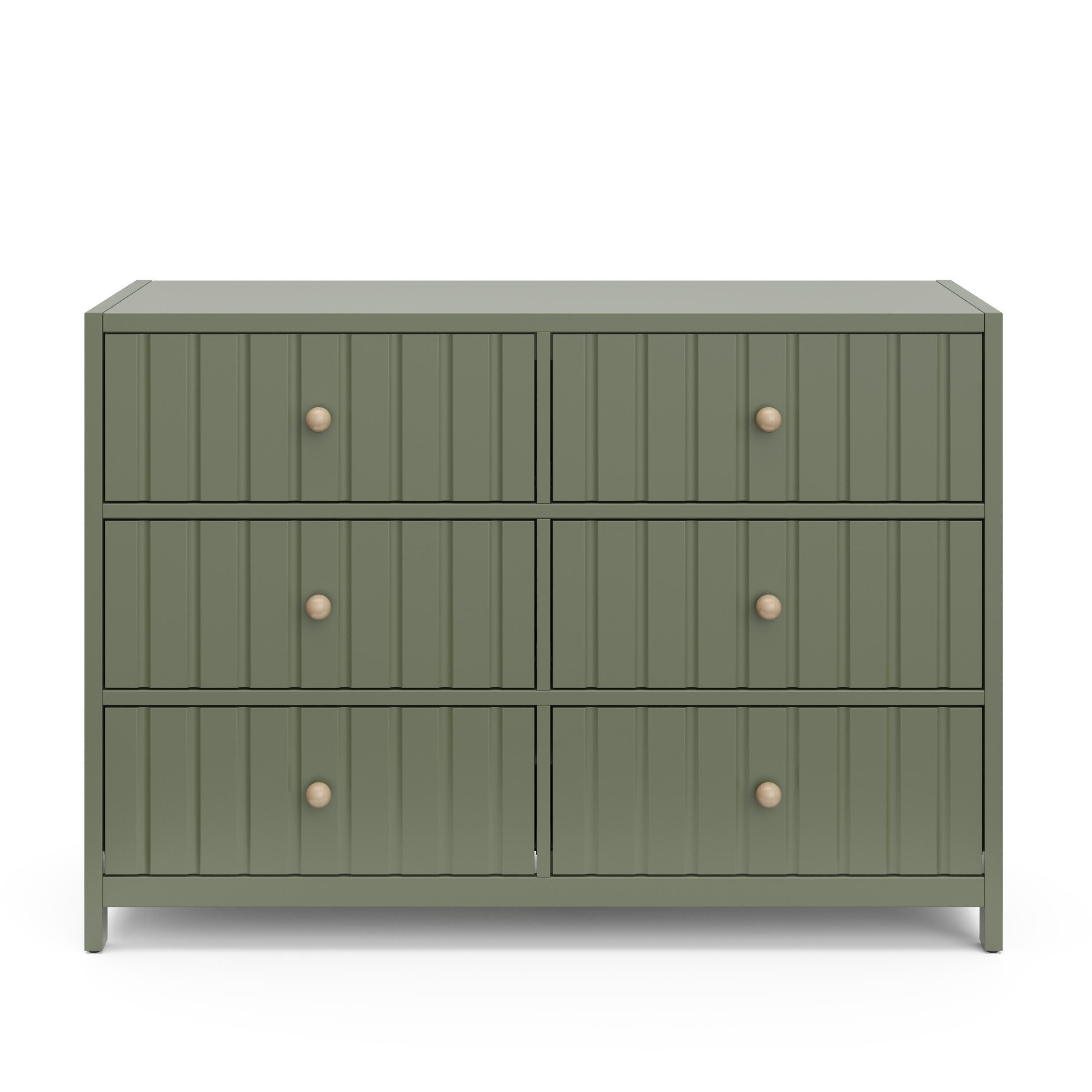 Graco Teddi 6 Drawer Double Dresser, Olive, large
