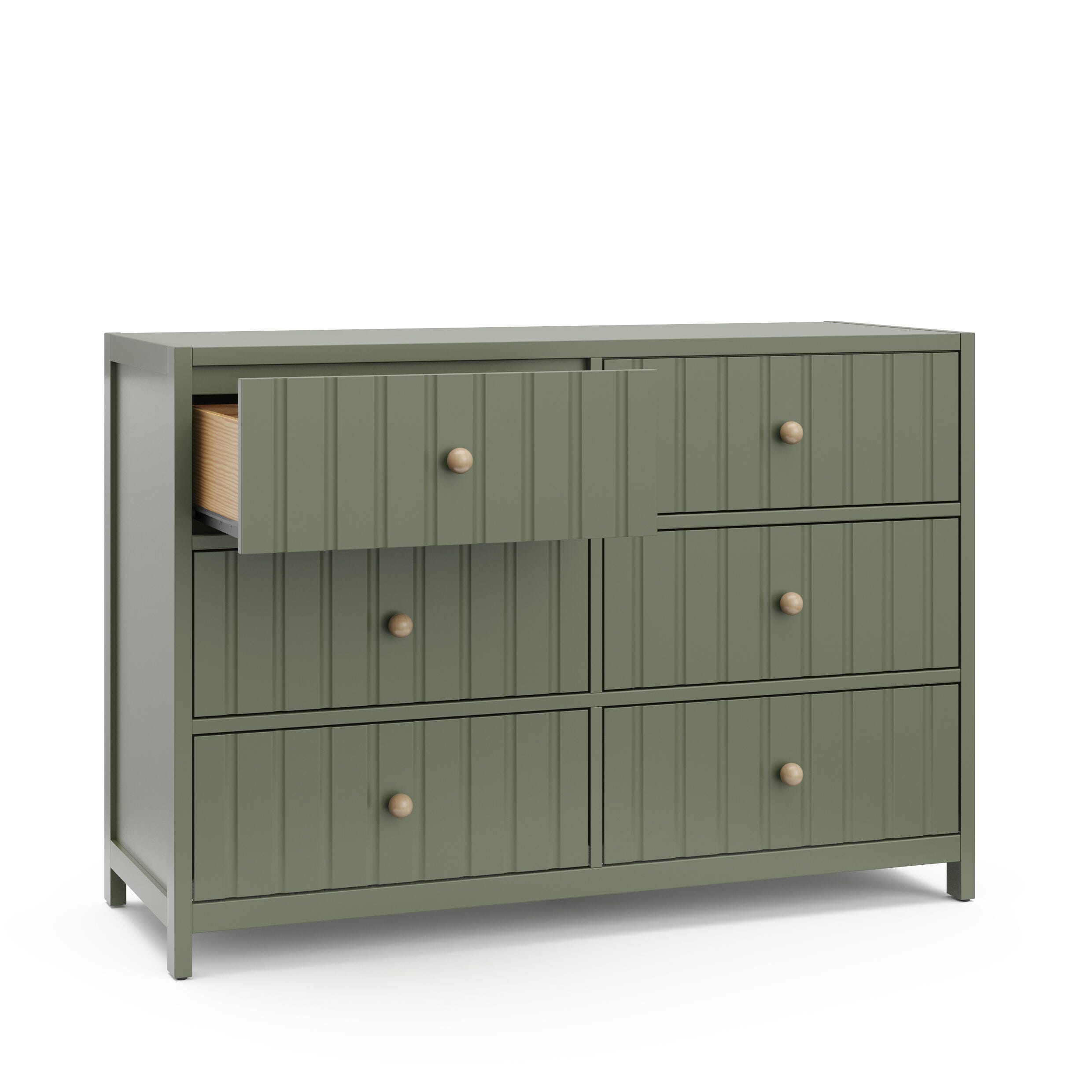 Graco Teddi 6 Drawer Double Dresser, Olive, large