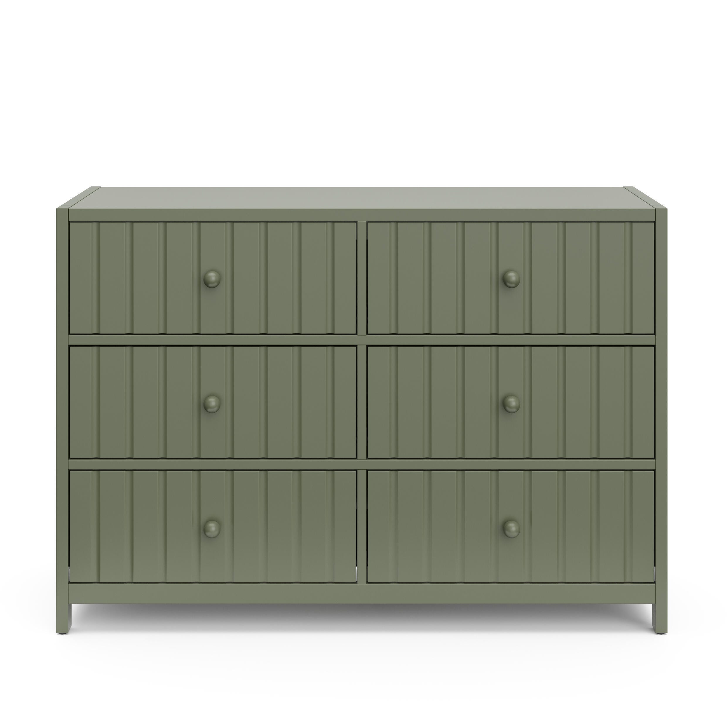 Graco Teddi 6 Drawer Double Dresser, Olive, large
