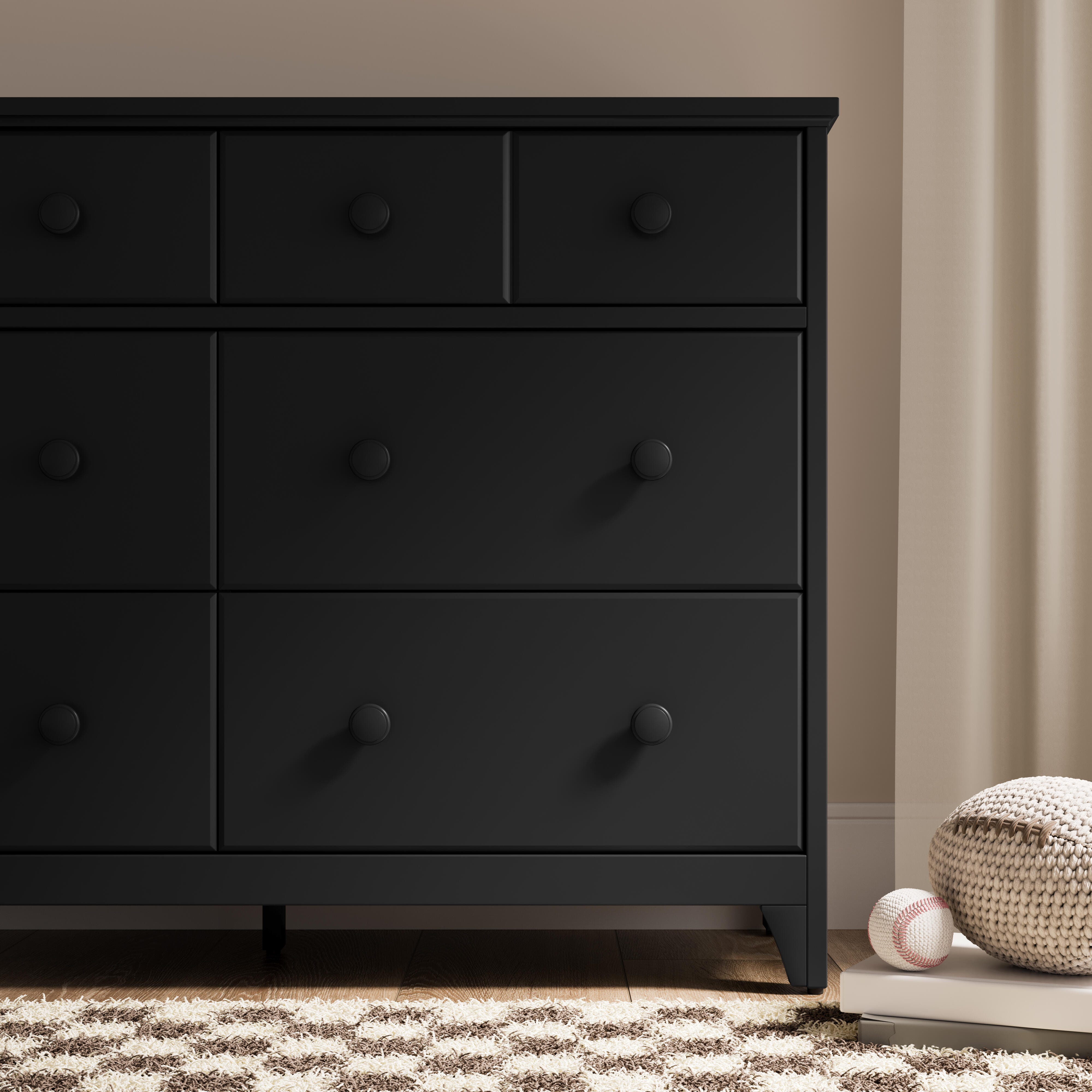 Storkcraft Moss 6 Drawer Double Dresser, , rollover