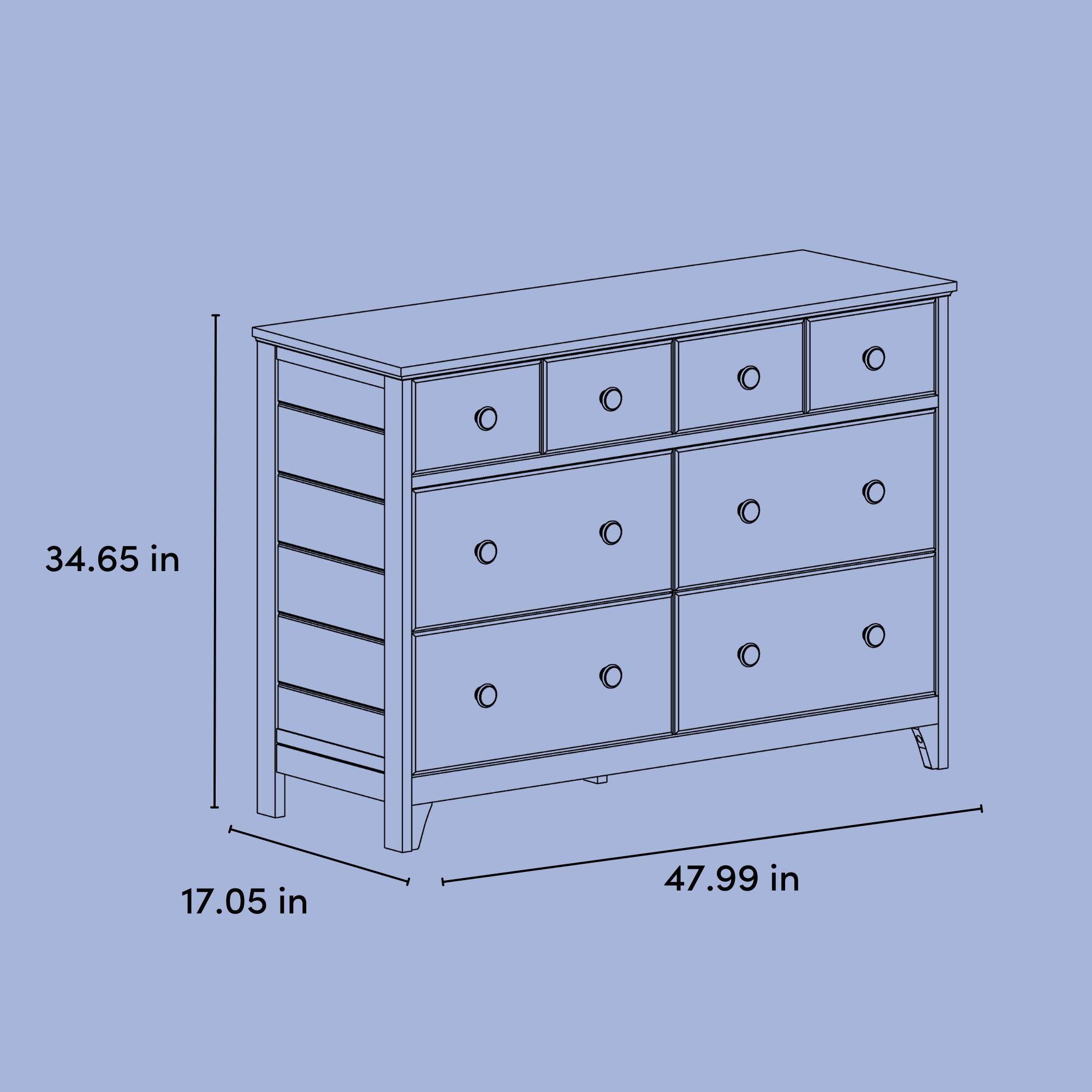 Storkcraft Moss 6 Drawer Double Dresser, , large