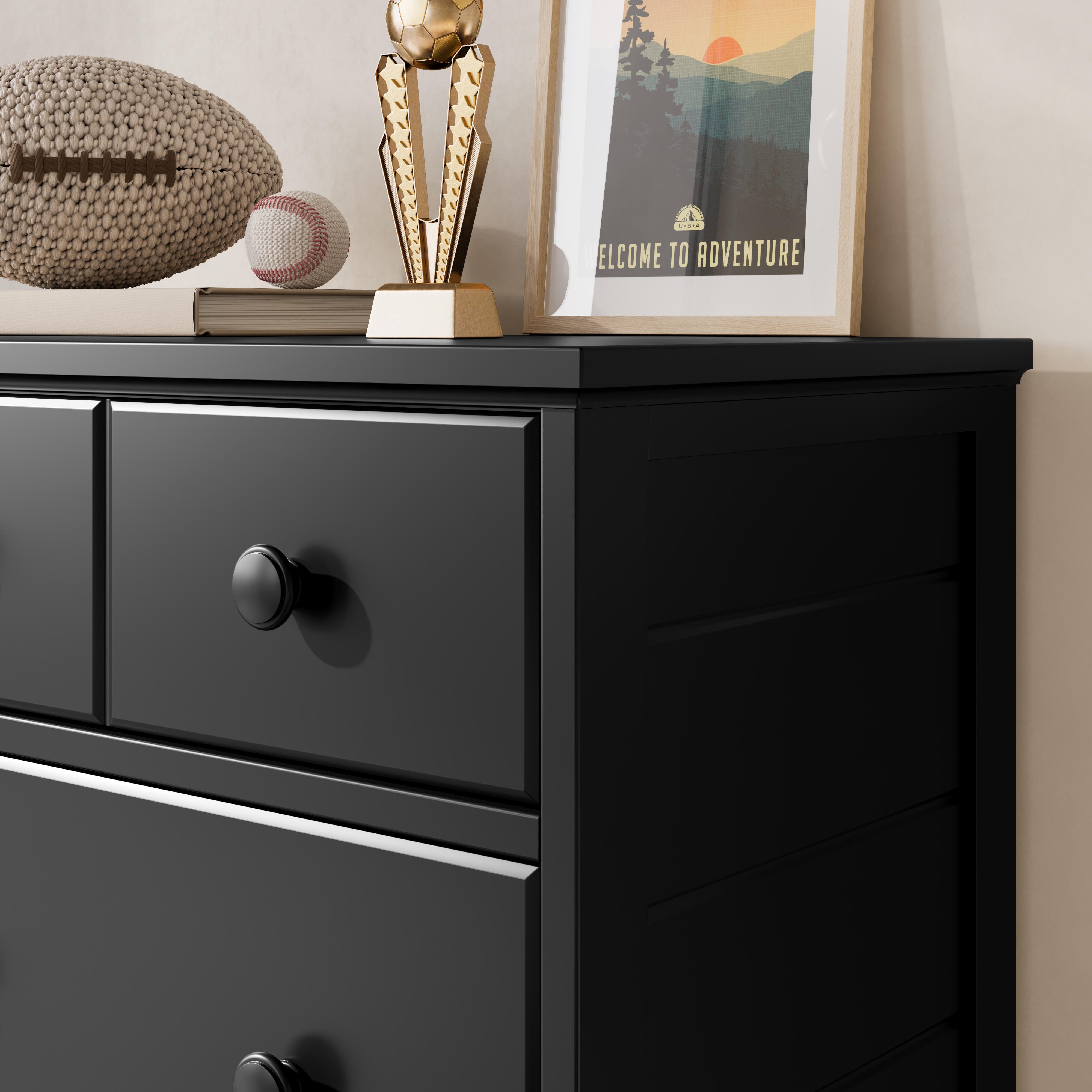 Storkcraft Moss 6 Drawer Double Dresser, , large