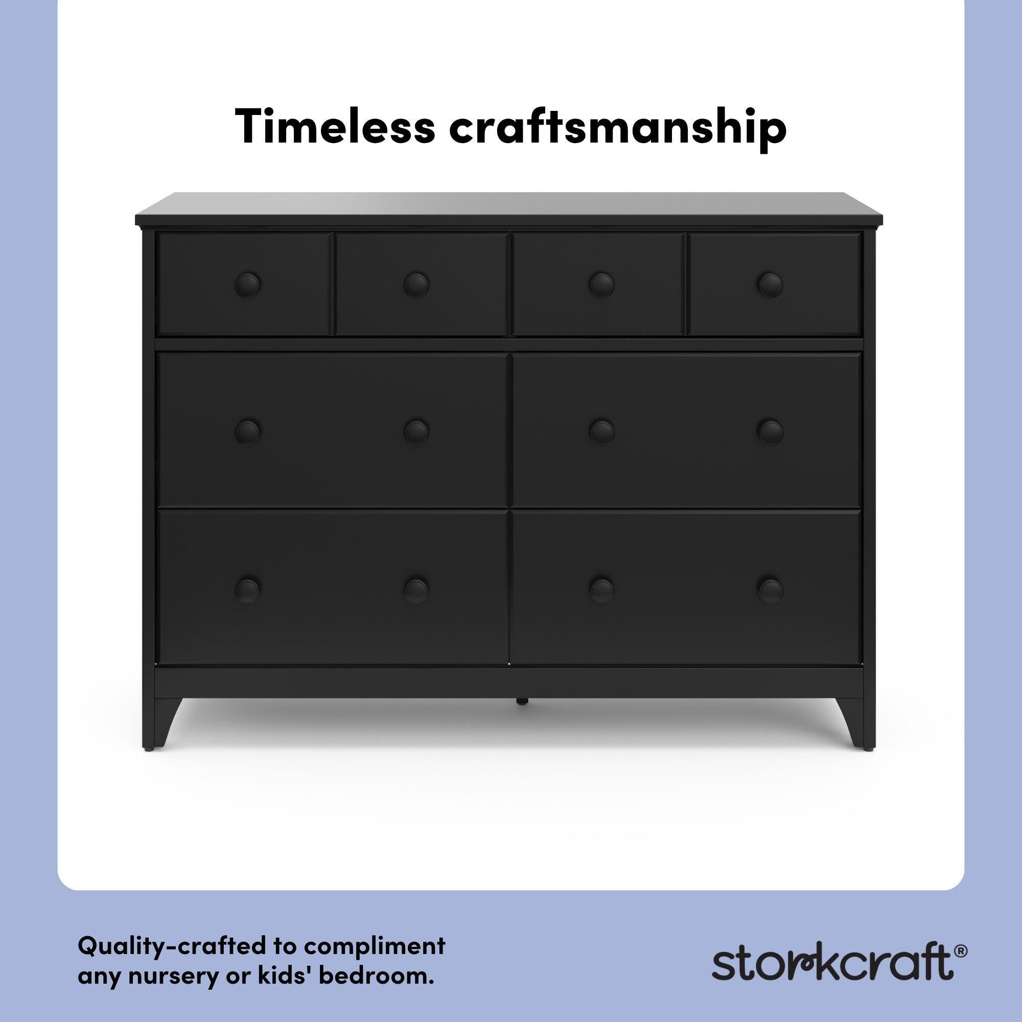 Storkcraft Moss 6 Drawer Double Dresser, , large