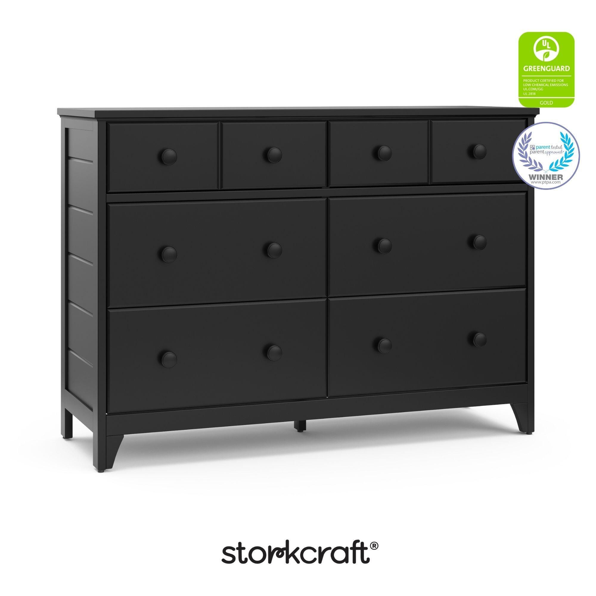 Storkcraft Moss 6 Drawer Double Dresser, , large