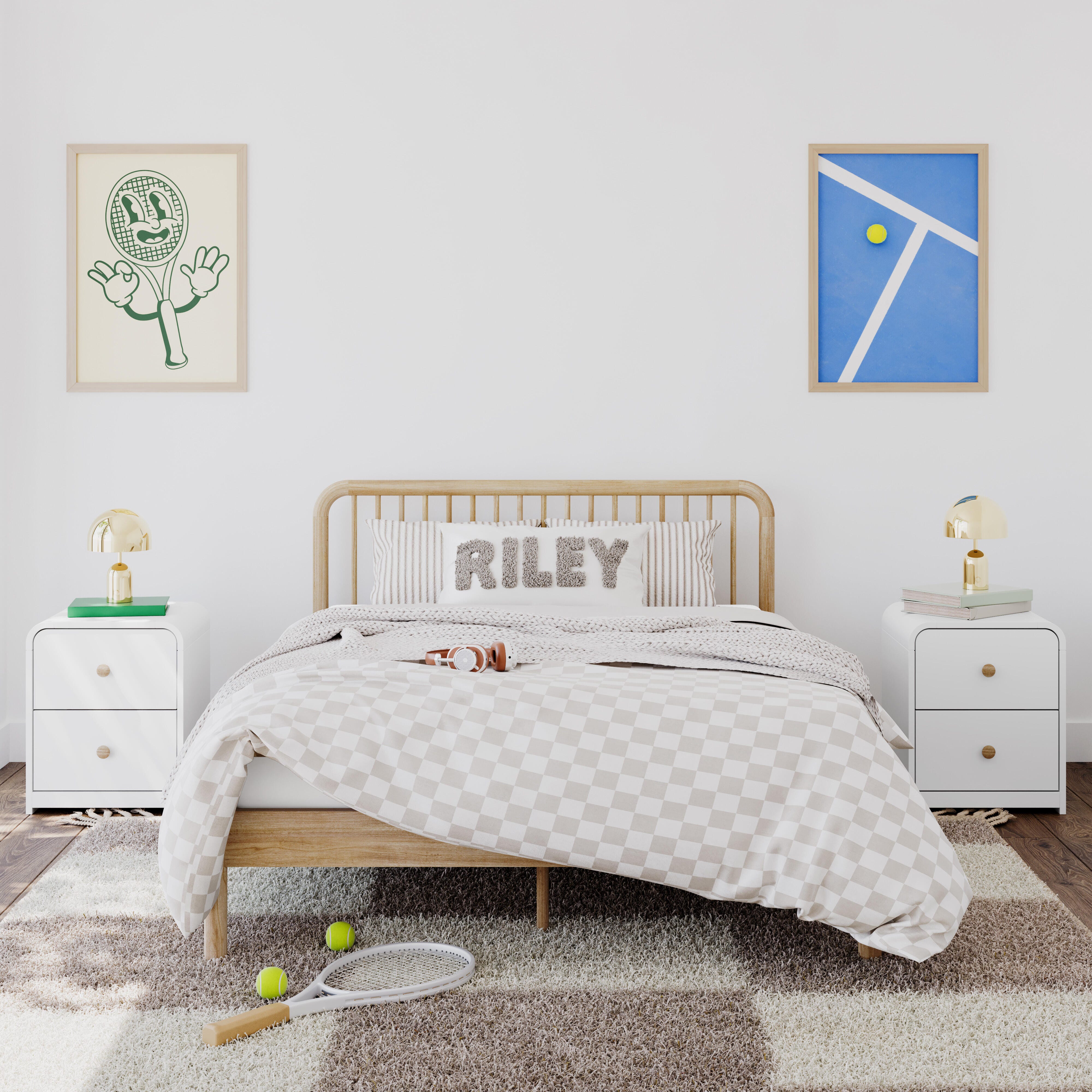 Storkcraft Next Santos 2 Drawer Nightstand, White, large
