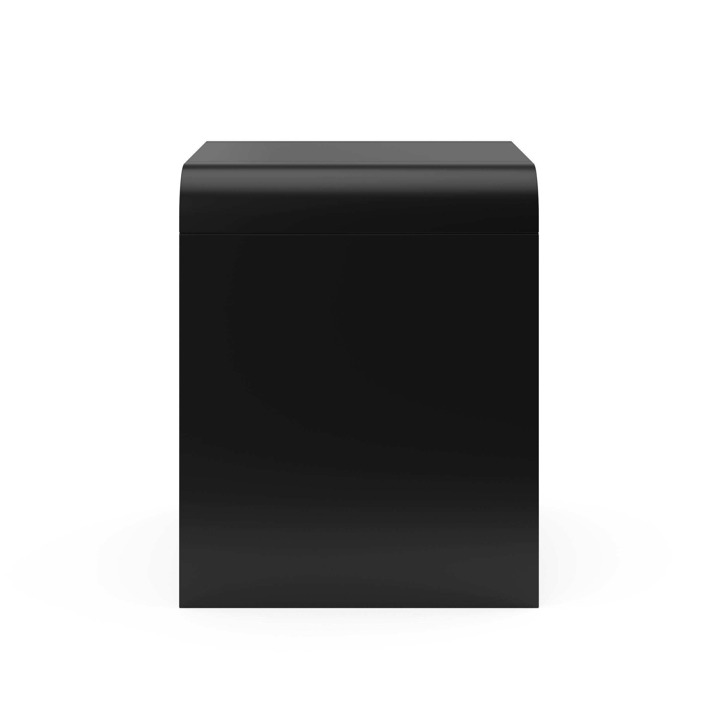 Storkcraft Next Santos 2 Drawer Nightstand, Black, large